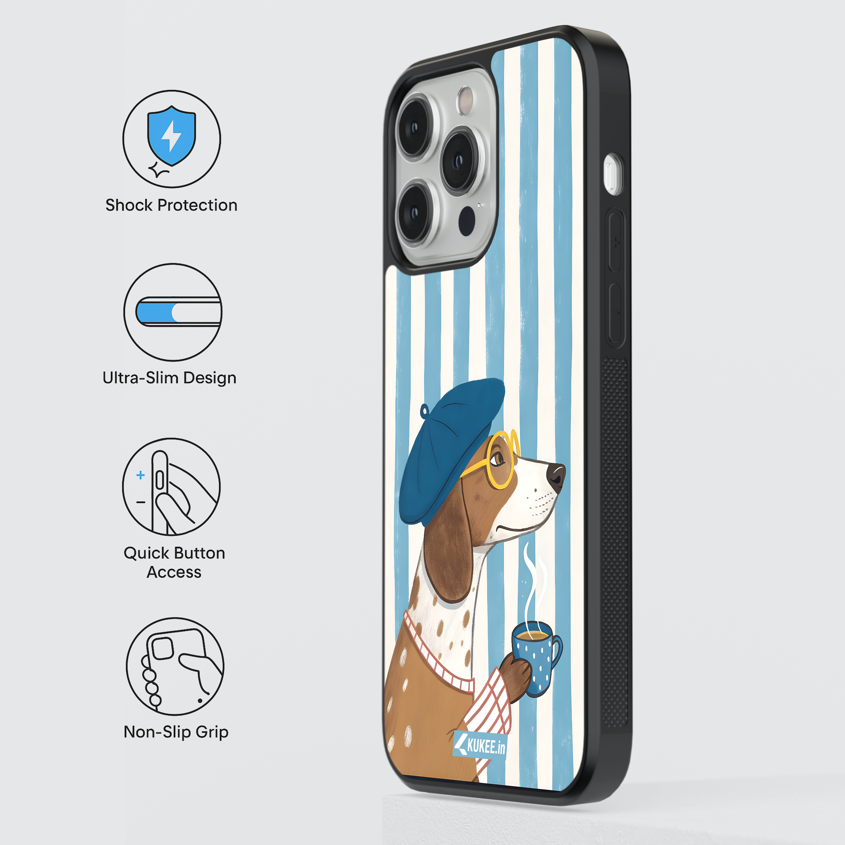 Funny Stylish Dog Mobile Cover - Intellectual Pet Art