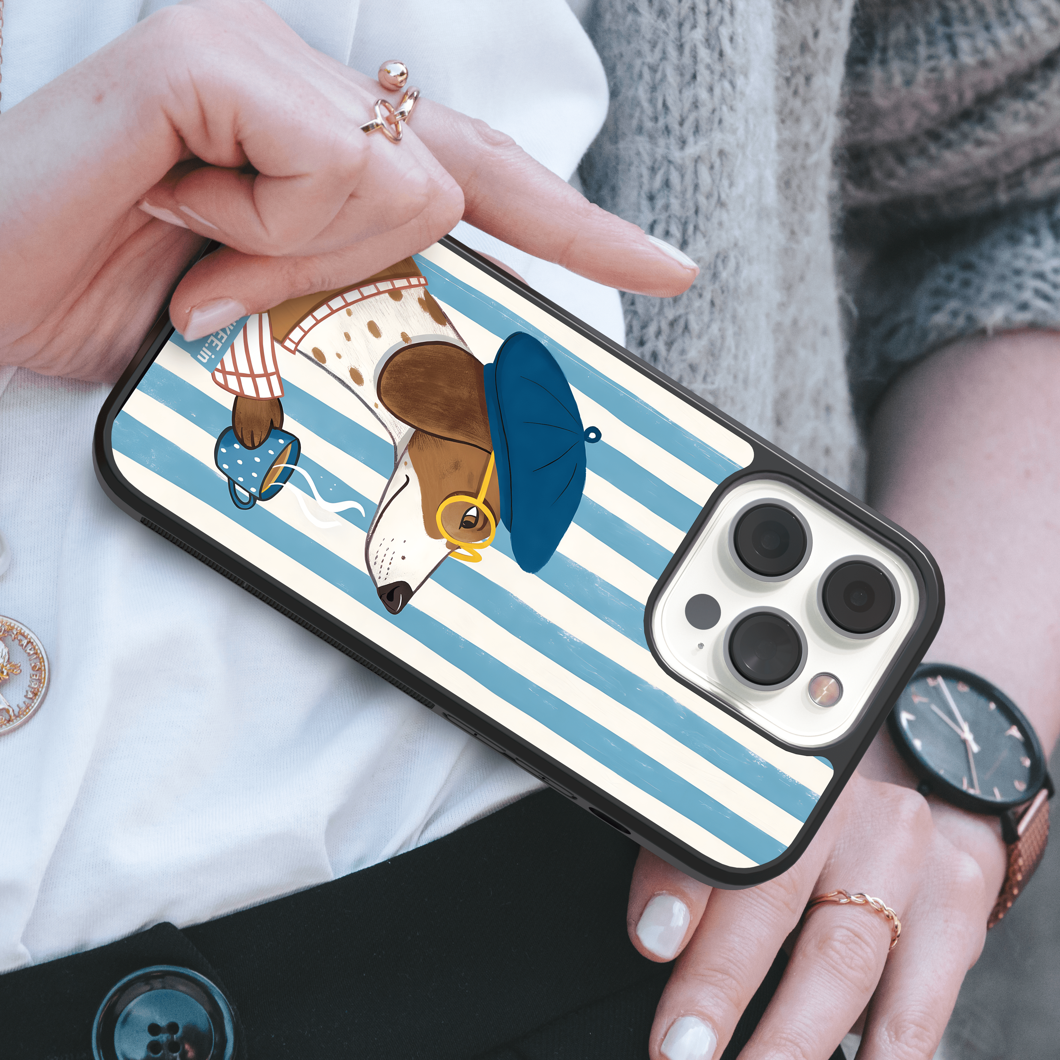 Funny Stylish Dog Mobile Cover - Intellectual Pet Art