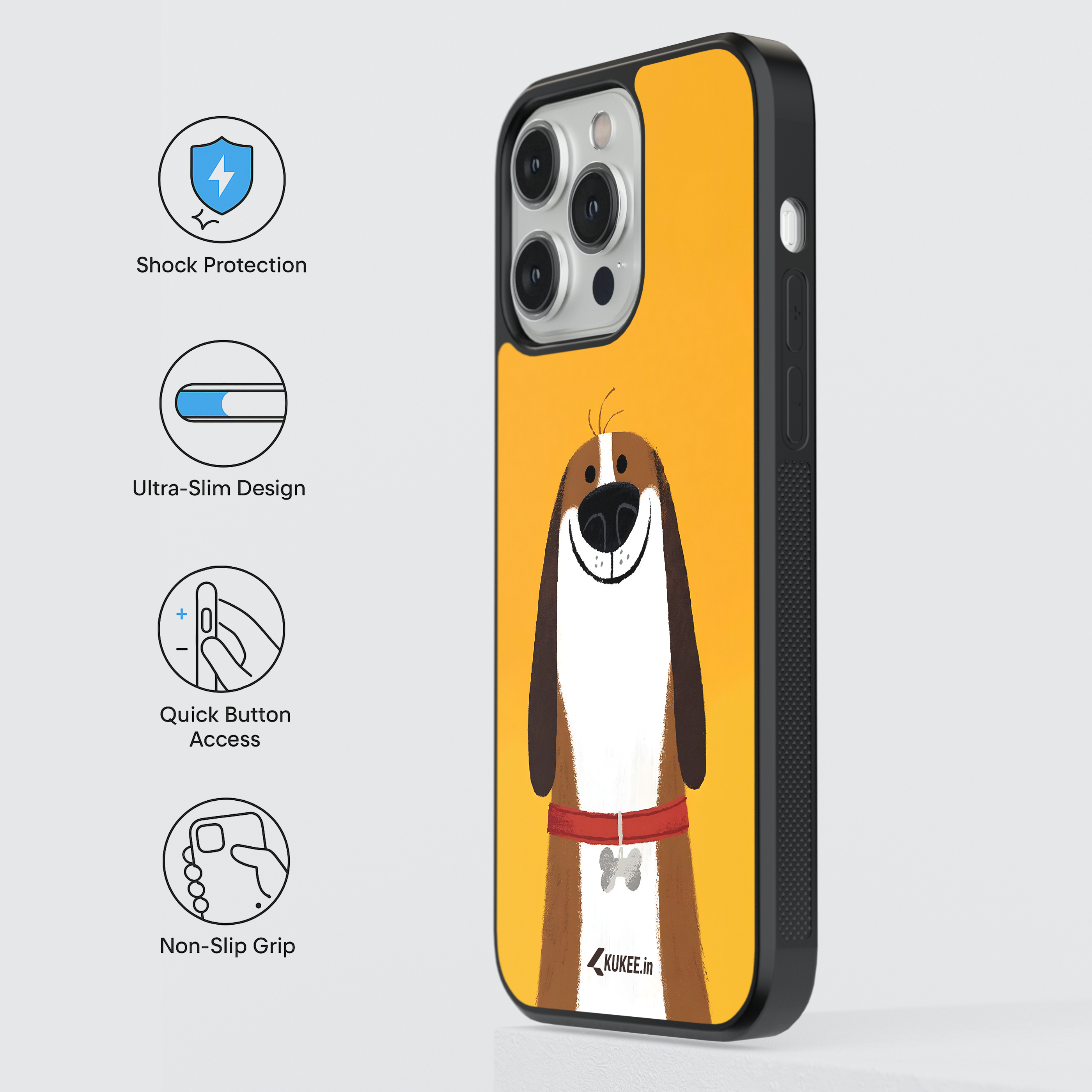 Happy Smiling Pet Playful Dog Mobile Cover - Friendly Animal Design