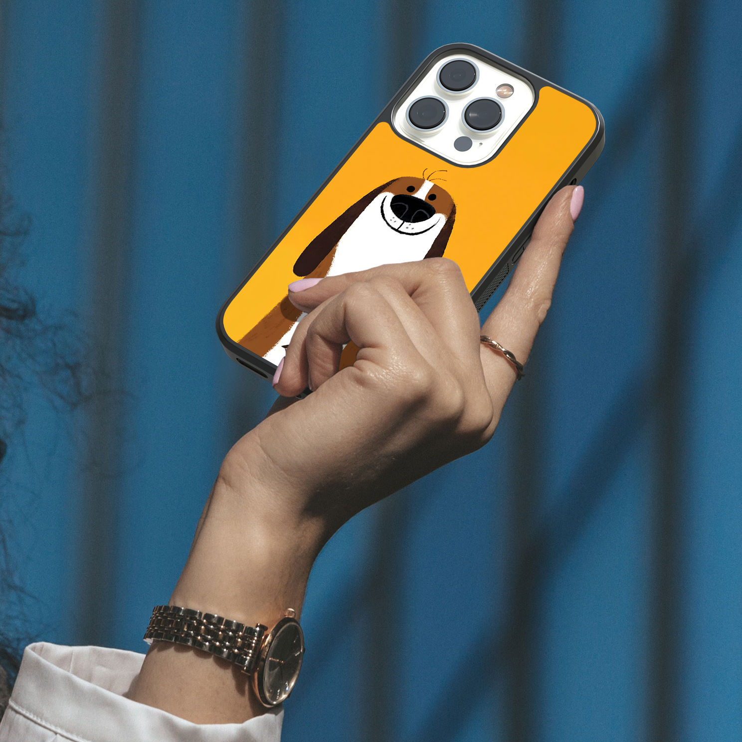 Happy Smiling Pet Playful Dog Mobile Cover - Friendly Animal Design