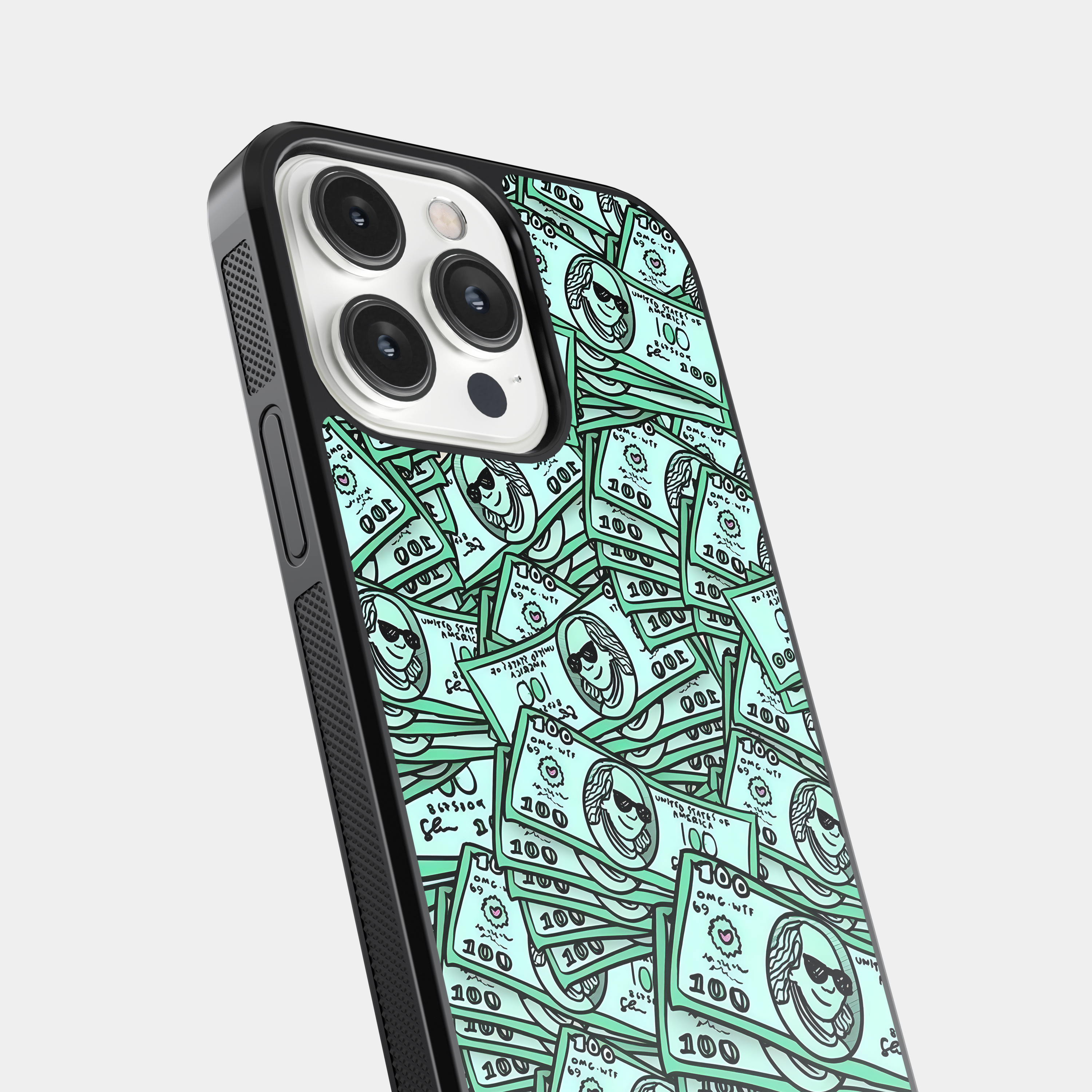 Cartoon Pile of Money Mobile Case - Funny Dollar Design