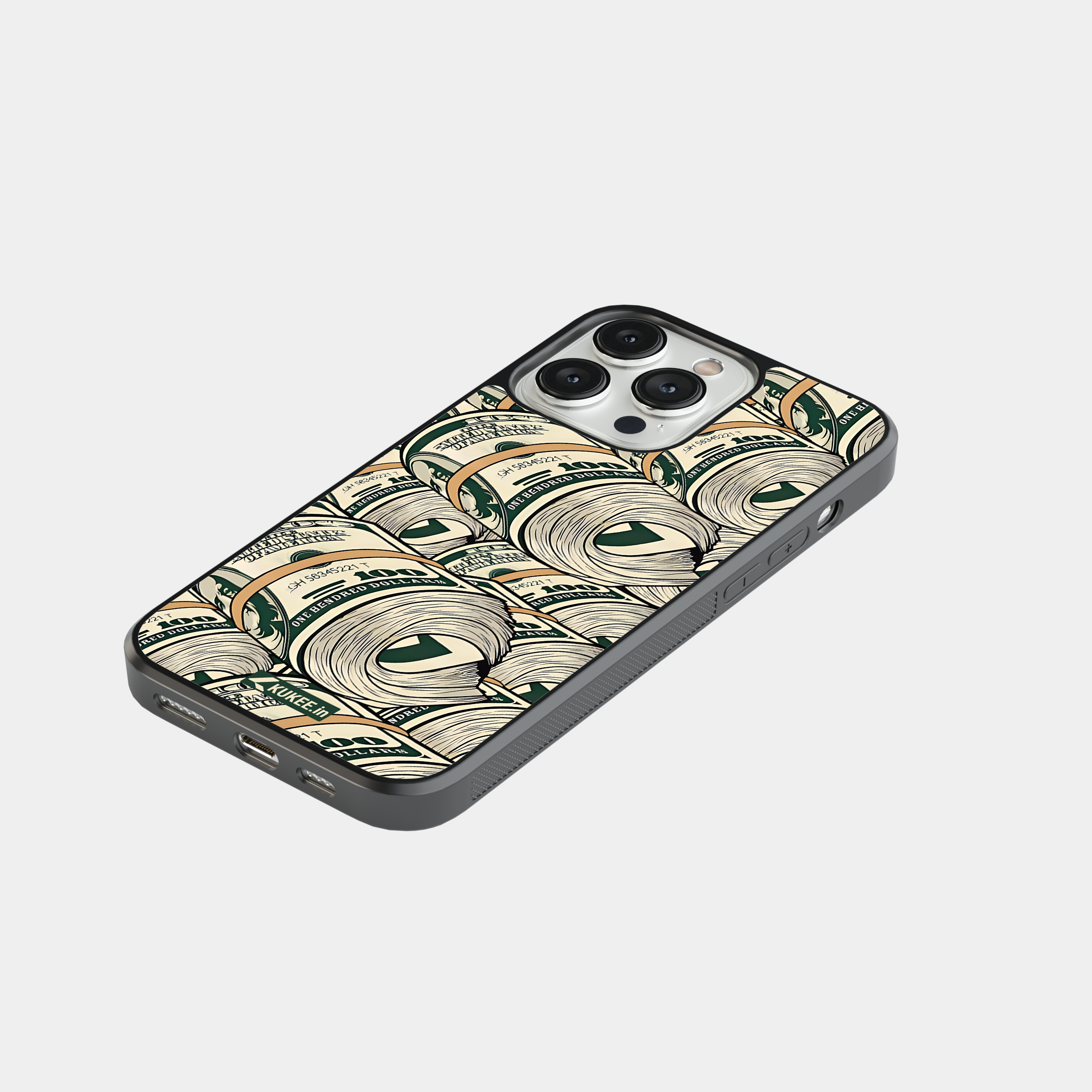 Cartoon Stack of Money Rolls Mobile Case - Dollar Bills Illustration