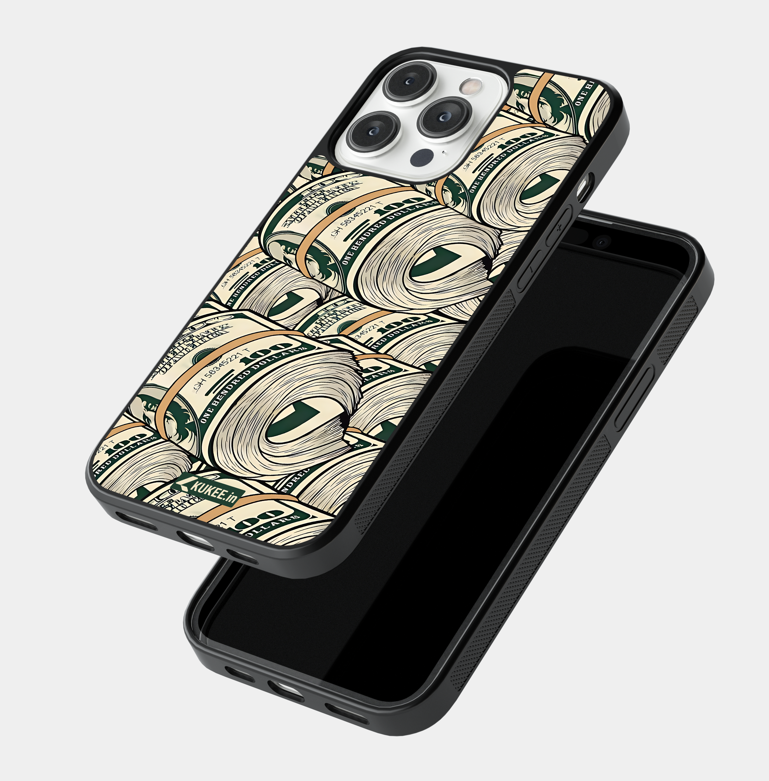 Cartoon Stack of Money Rolls Mobile Case - Dollar Bills Illustration