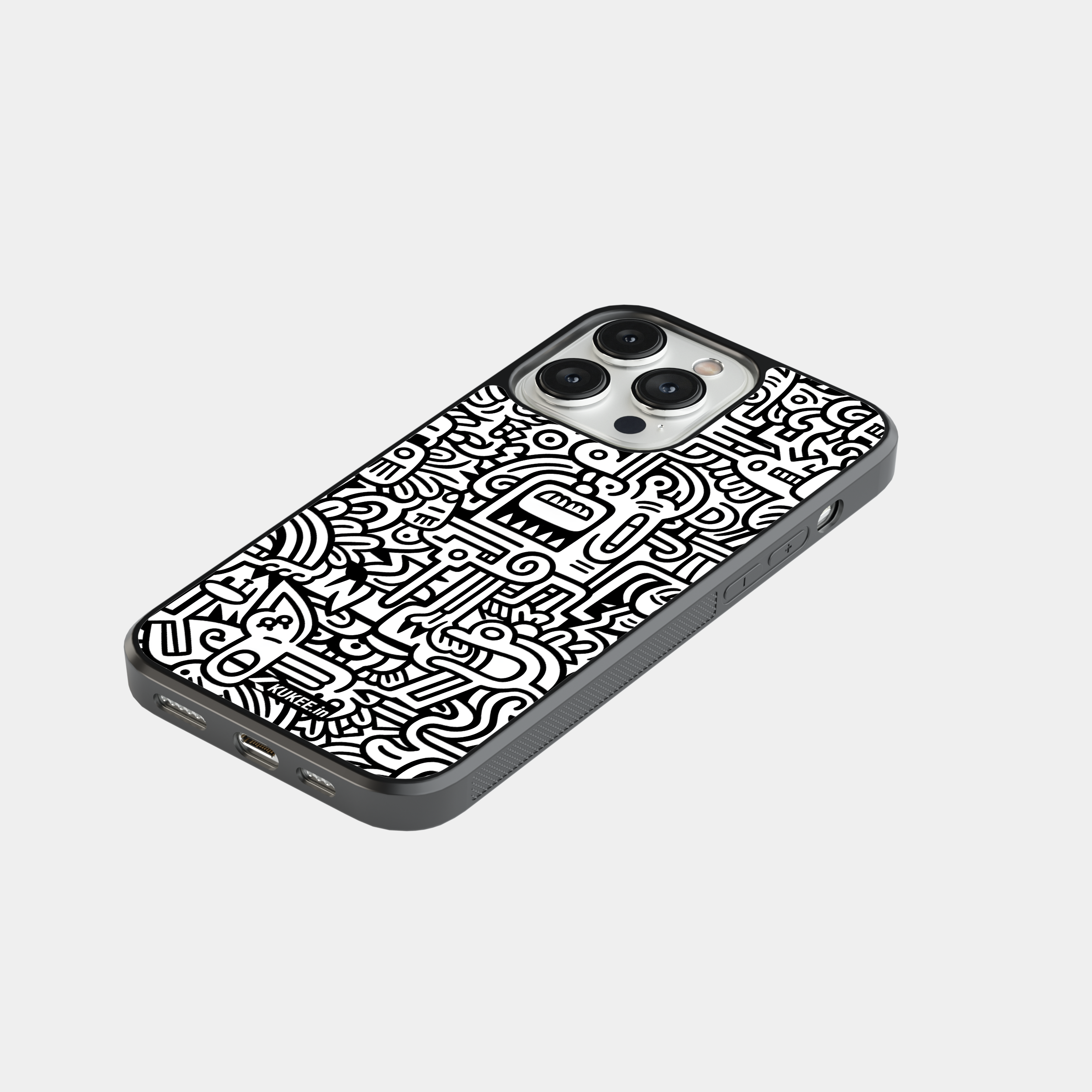 Detailed Abstract Mobile Cover - Modern Doodle Pattern