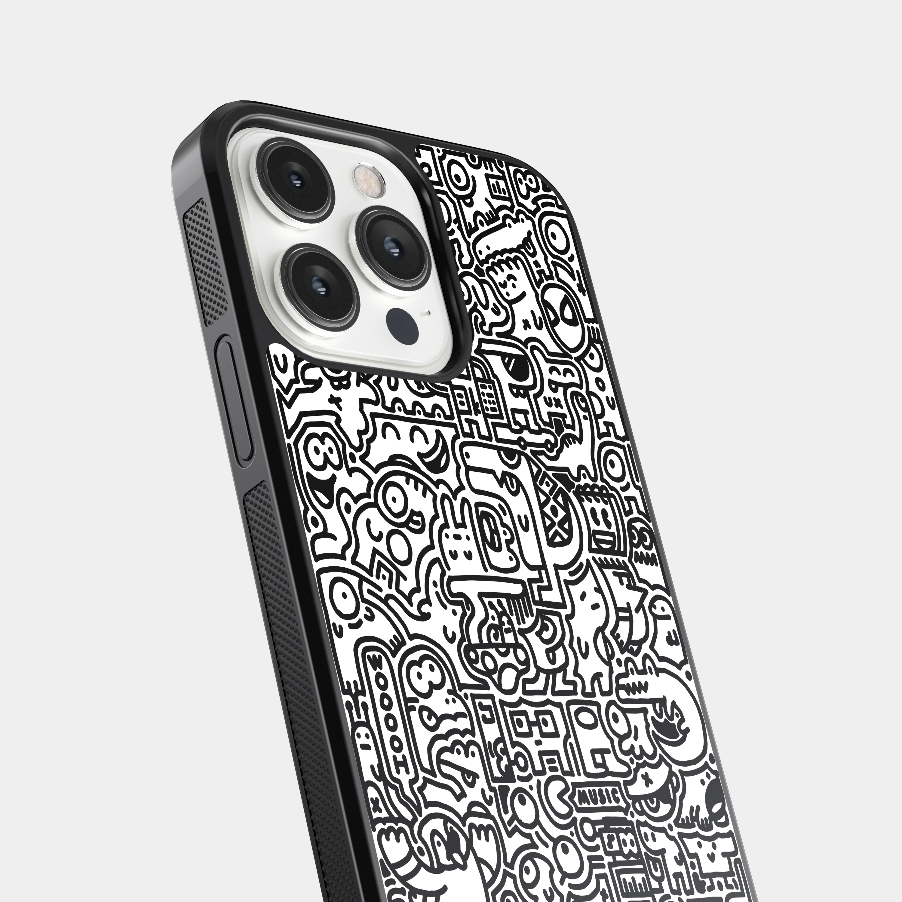 Whimsical Illustrated Mobile Cover - Detailed Doodle Art