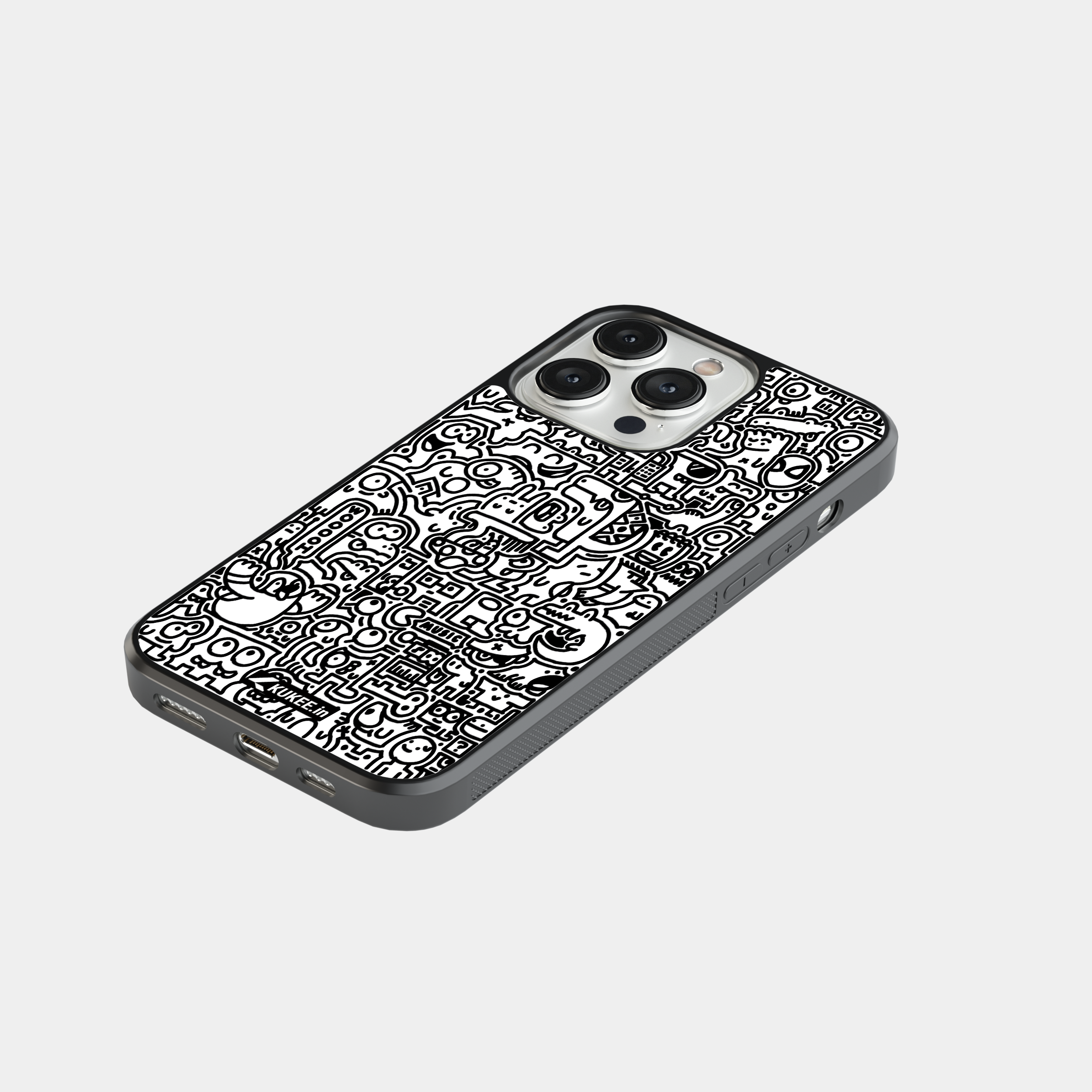 Whimsical Illustrated Mobile Cover - Detailed Doodle Art