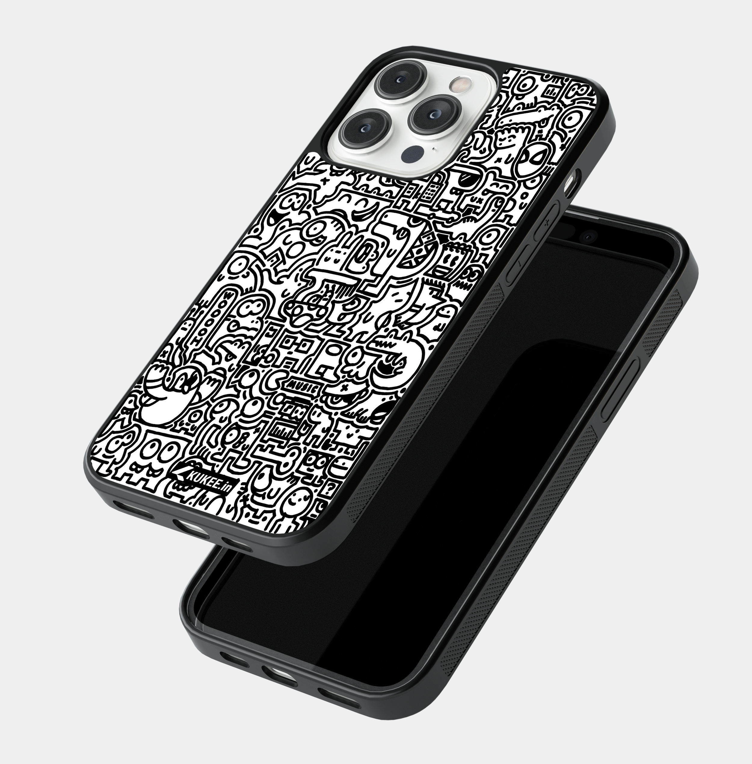Whimsical Illustrated Mobile Cover - Detailed Doodle Art