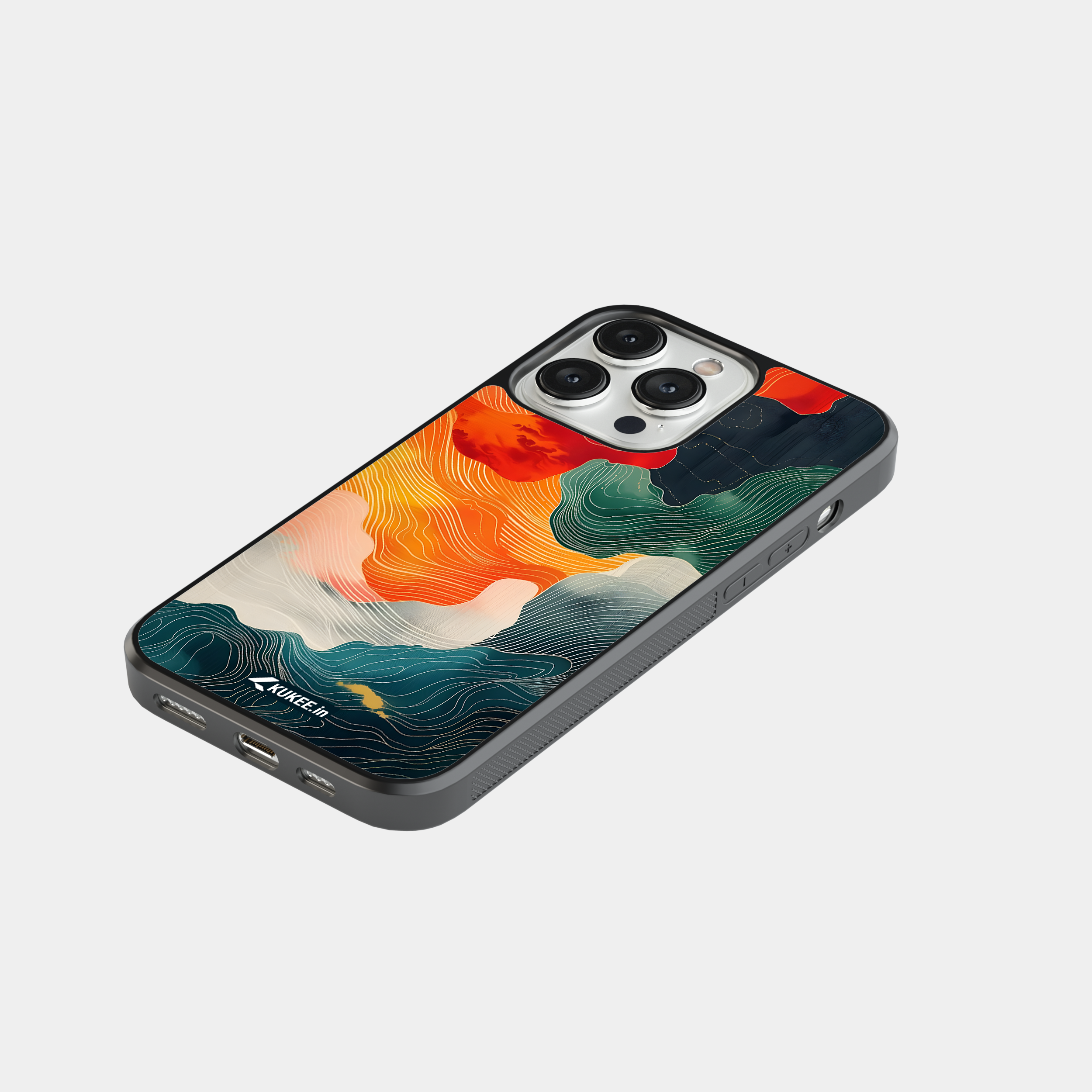 Vibrant Abstract Line Art Mobile Case - Colorful Flowing Design