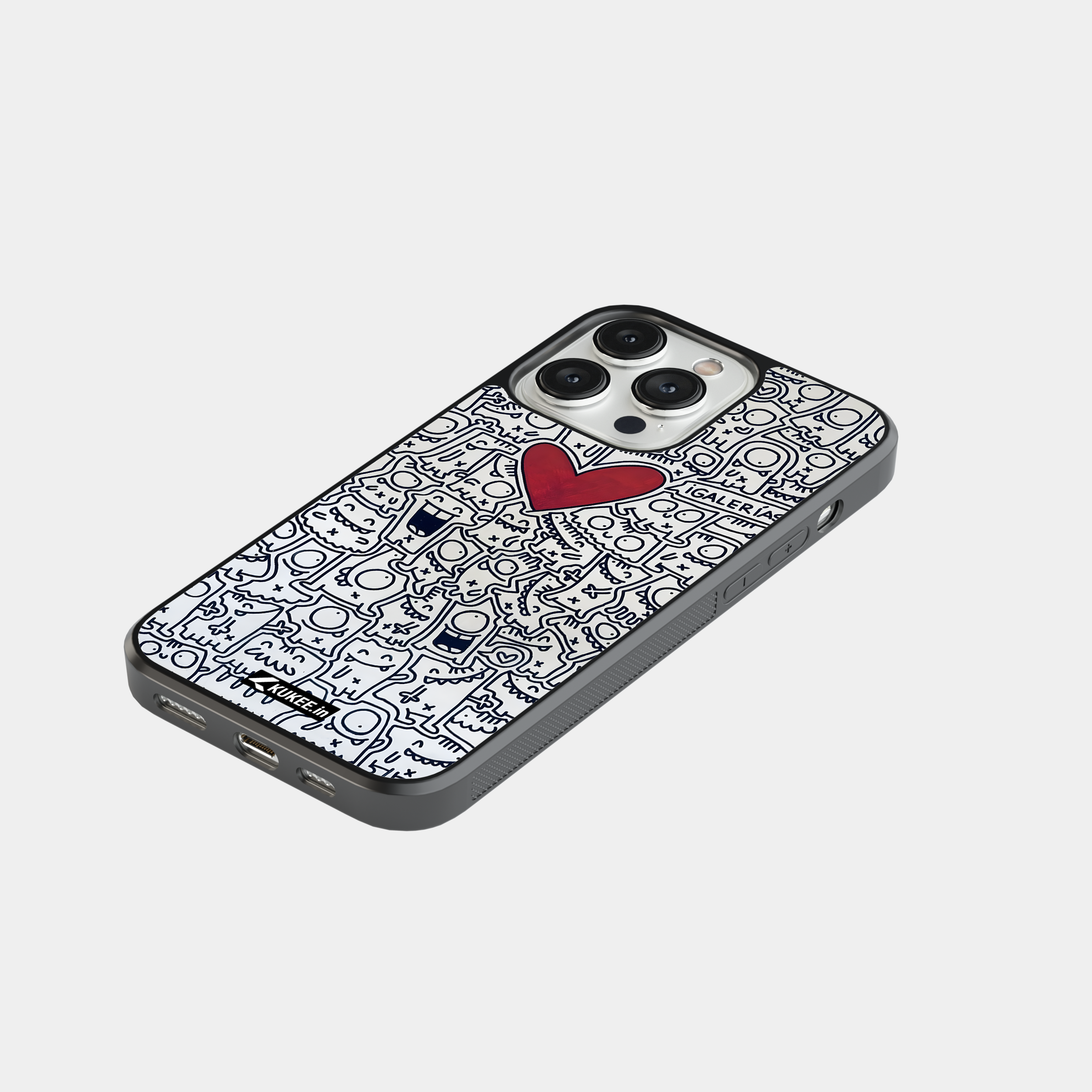 Funky Doodle Mobile Cover - Urban Art with Love Heart