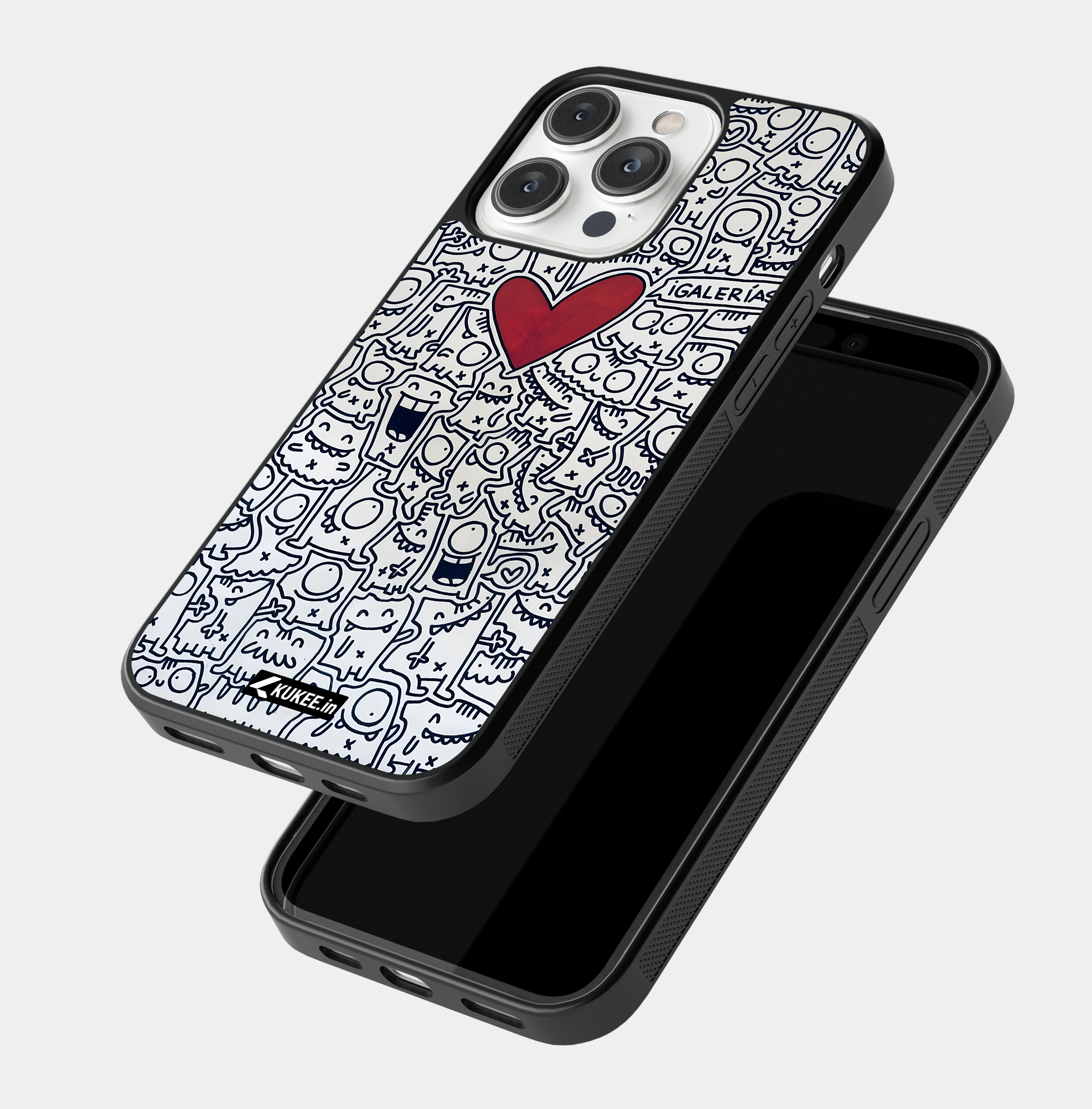 Funky Doodle Mobile Cover - Urban Art with Love Heart
