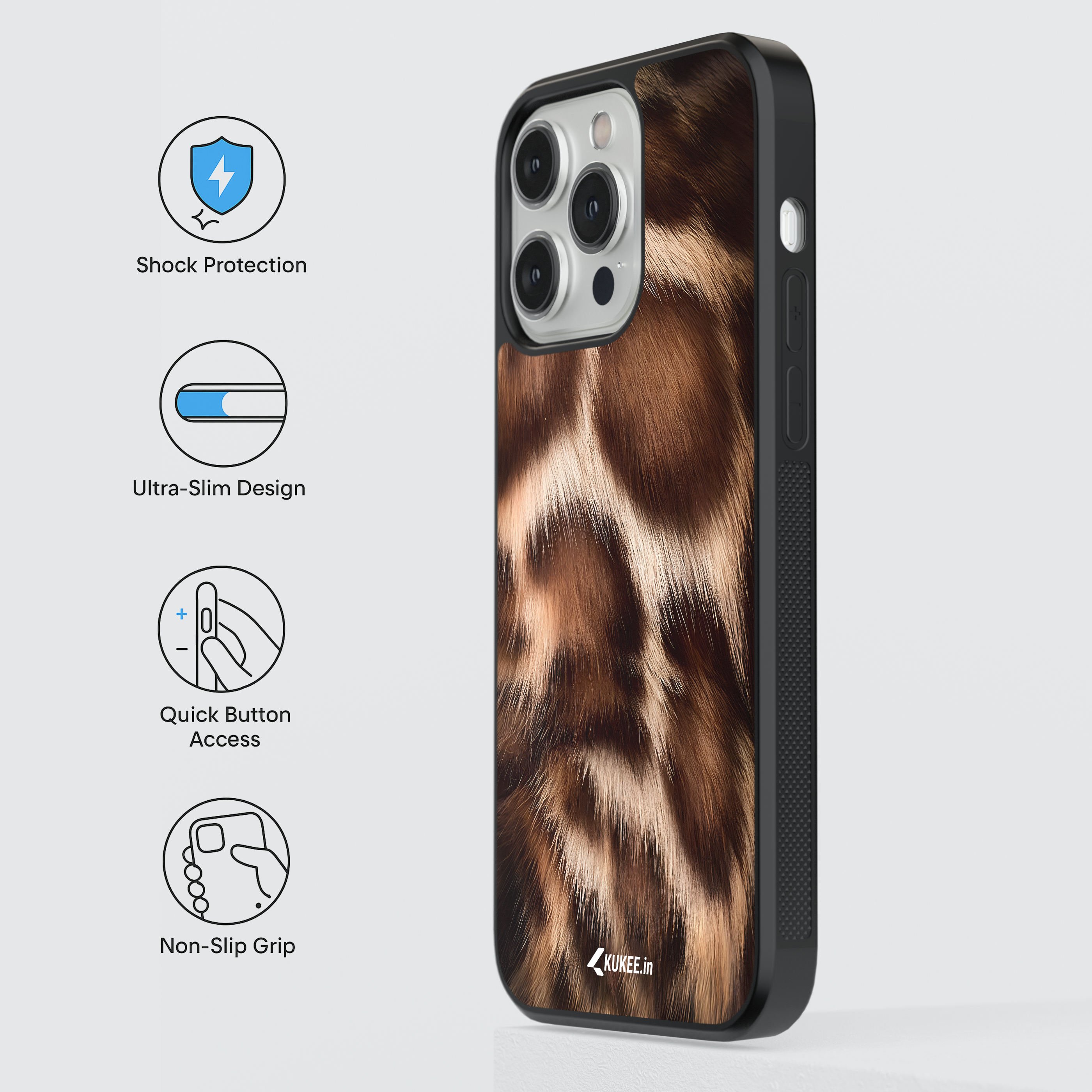 Stylish Cheetah Print Mobile Cover - Bold Spotted Pattern