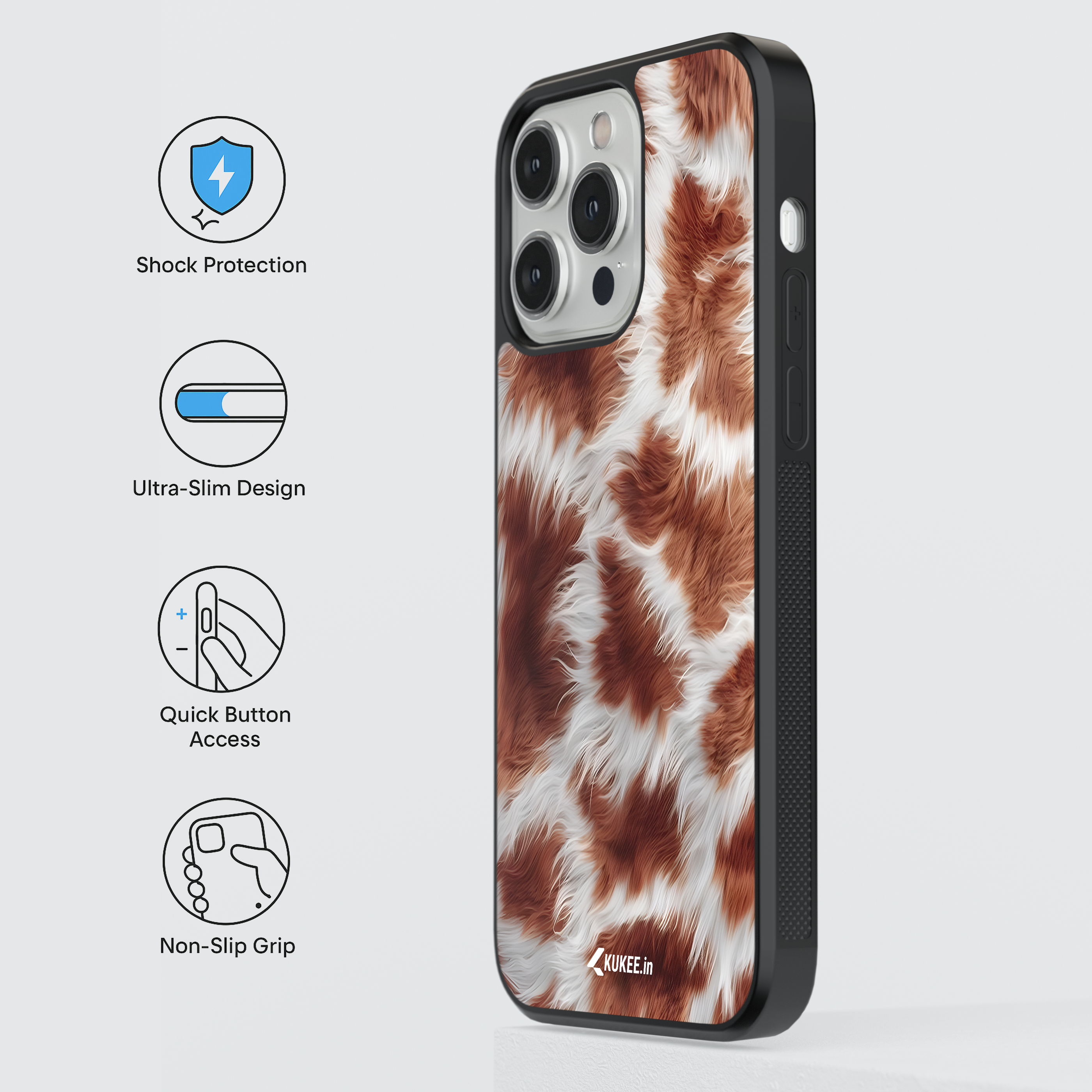 Western Style Mobile Cover - Spotted Cow Pattern