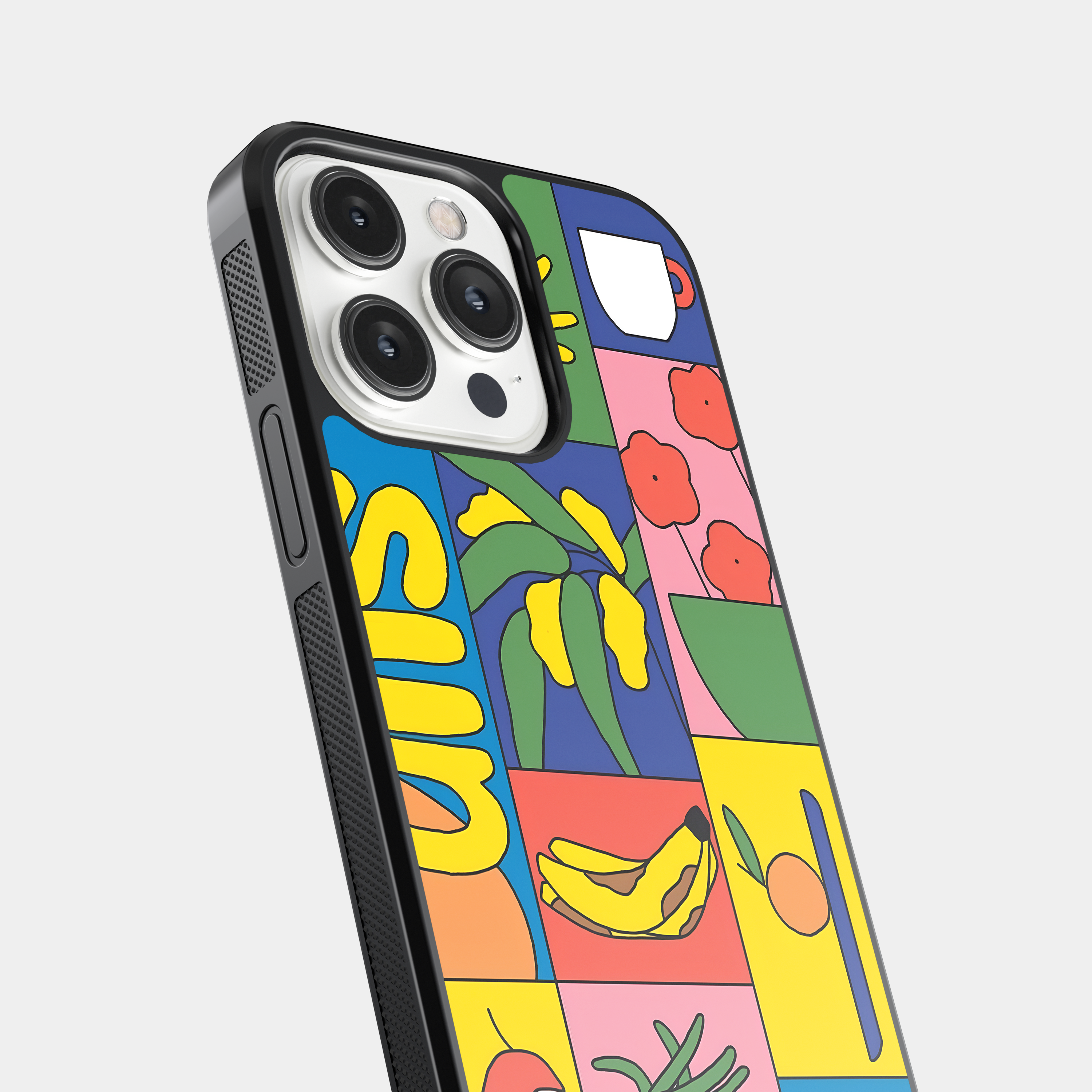 Bright Abstract Mobile Cover - Funky Illustrated Collage
