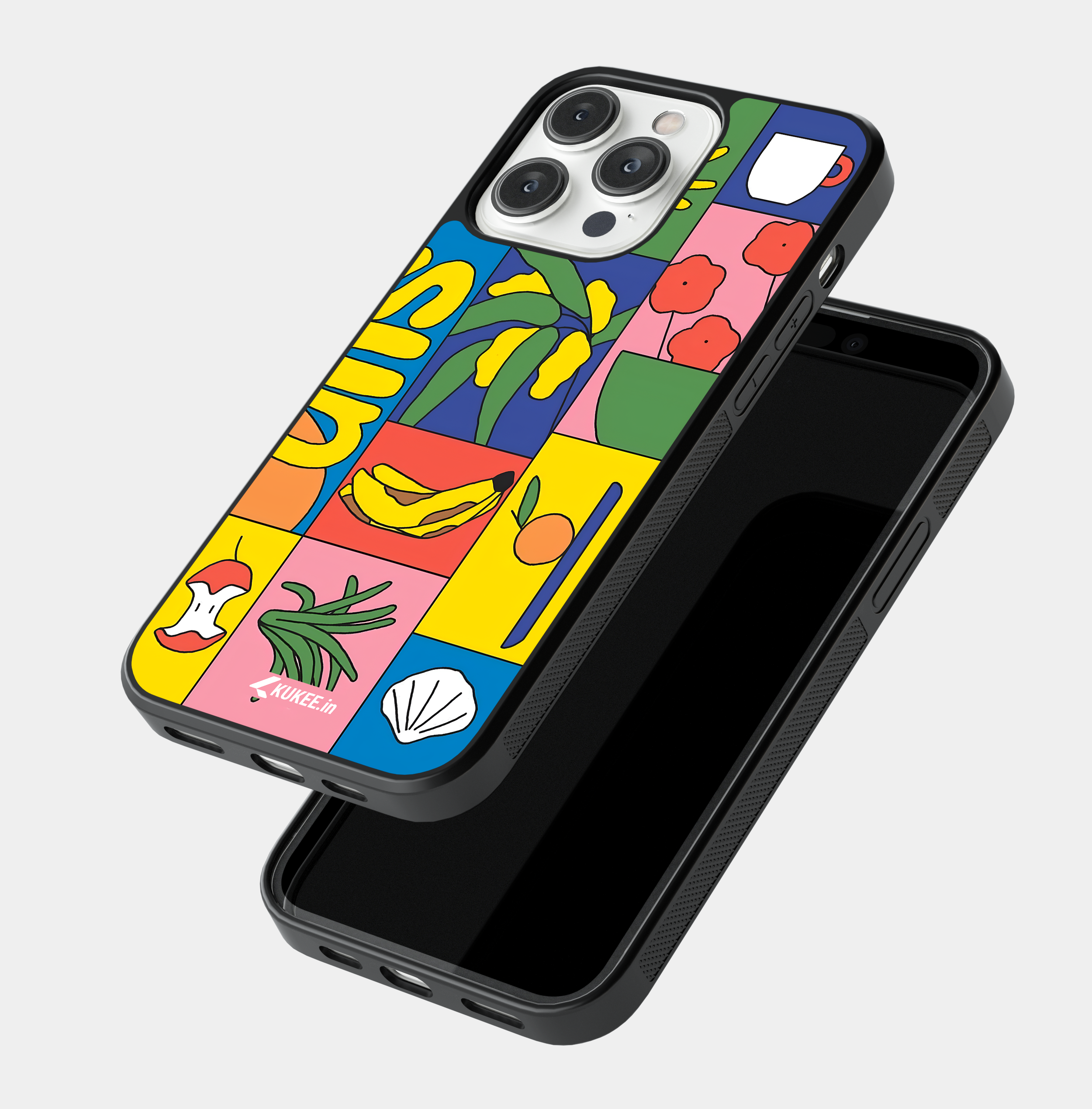 Bright Abstract Mobile Cover - Funky Illustrated Collage