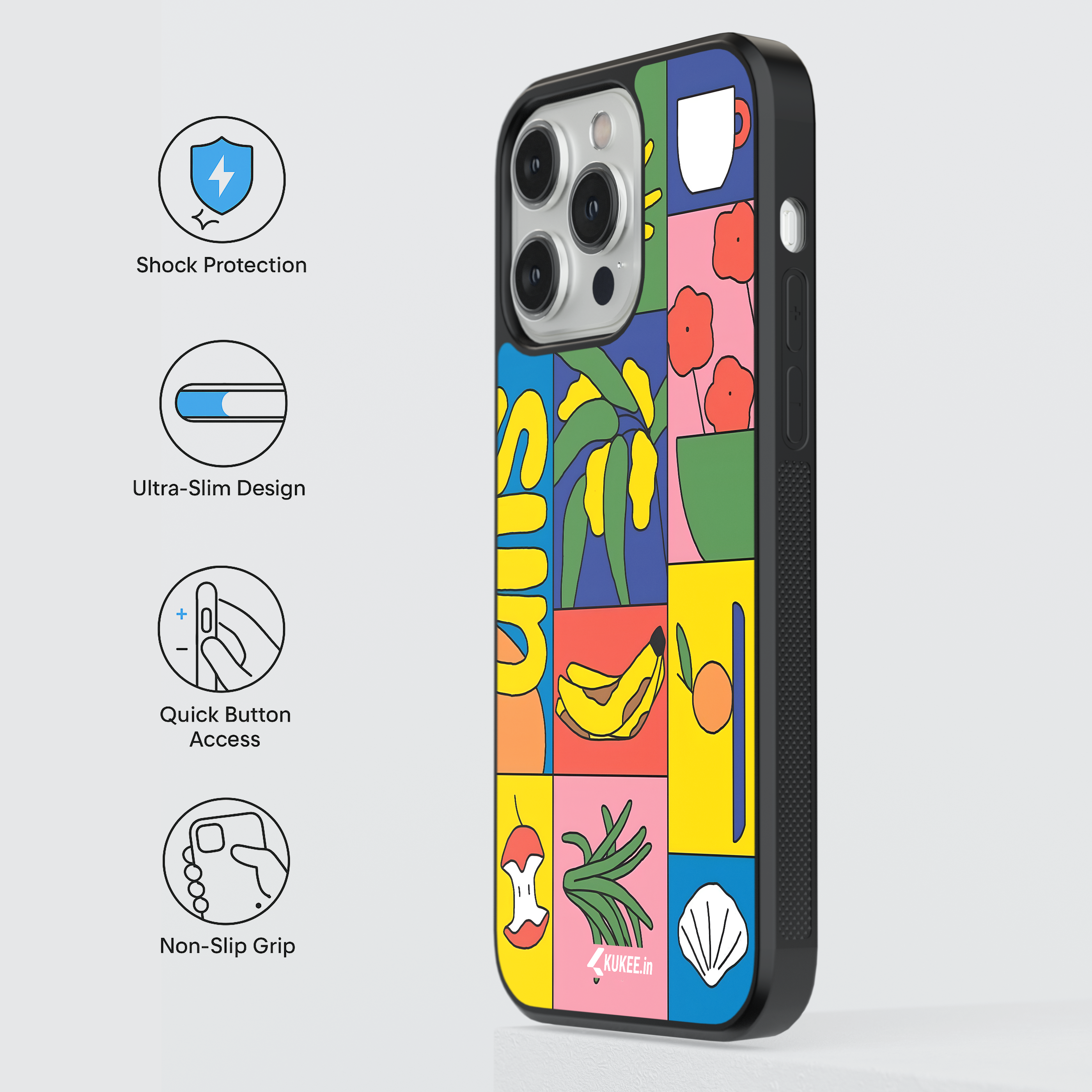 Bright Abstract Mobile Cover - Funky Illustrated Collage