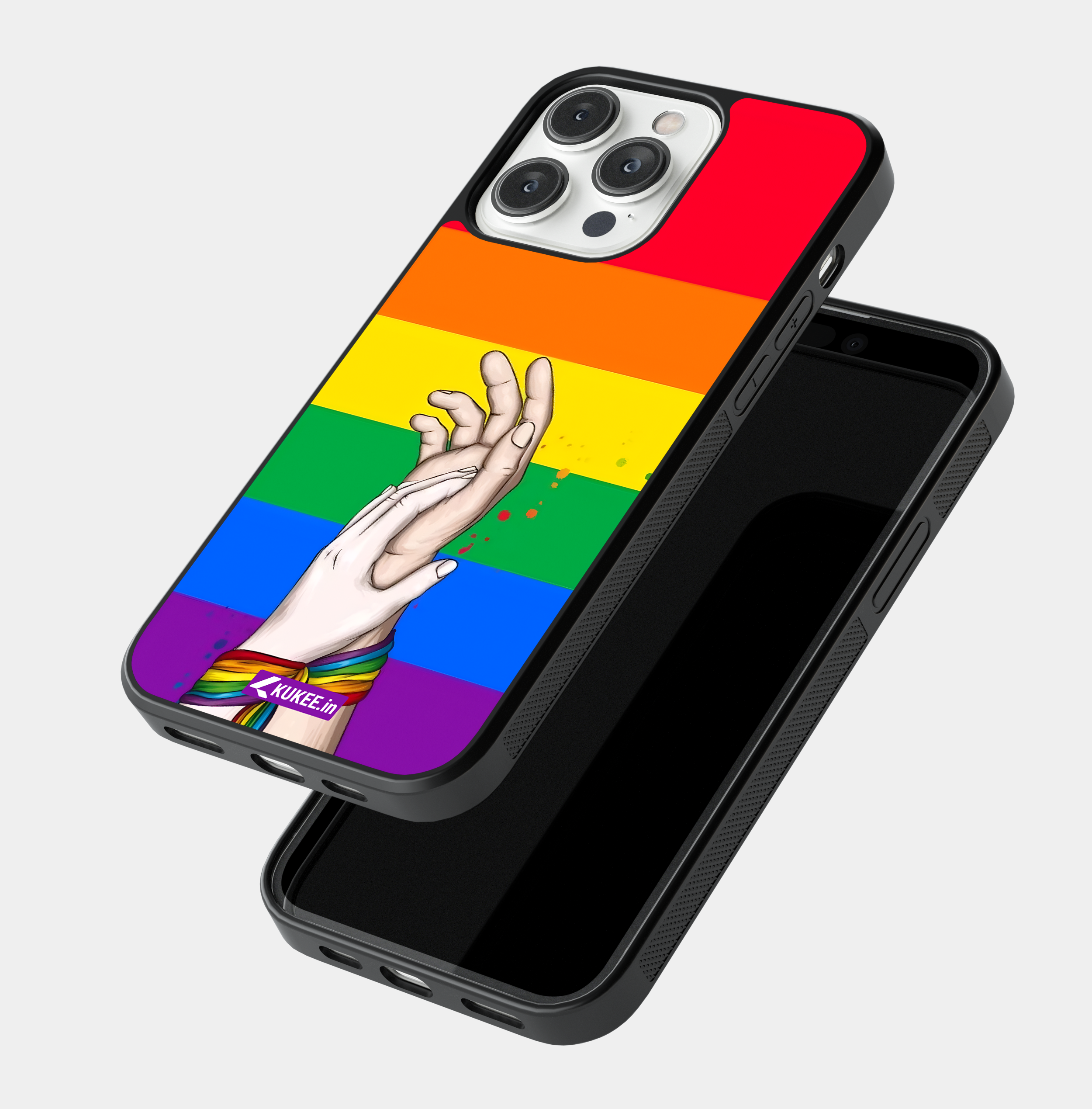 Rainbow Holding Hands - Intertwined Hands Rainbow Pride Mobile Case