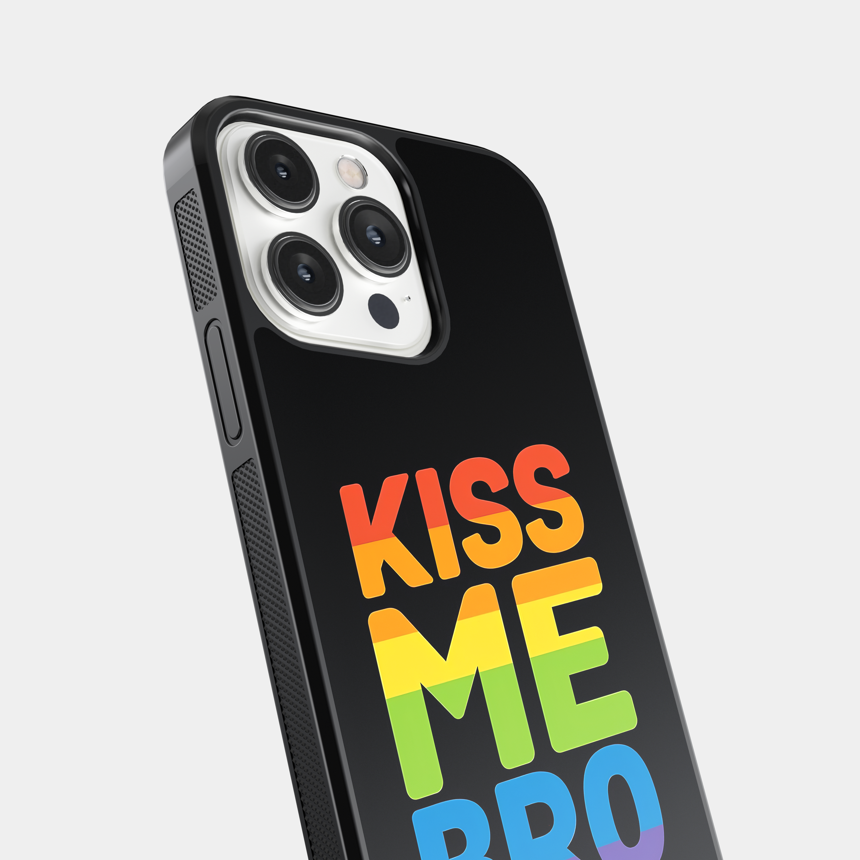 Kiss Me Bro - Bold Rainbow Statement Mobile Cover