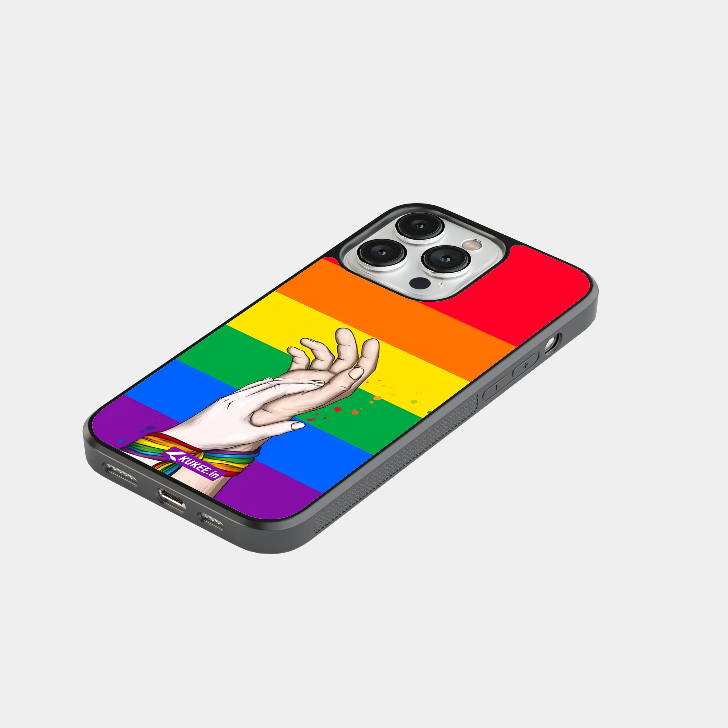 Rainbow Holding Hands - Intertwined Hands Rainbow Pride Mobile Case
