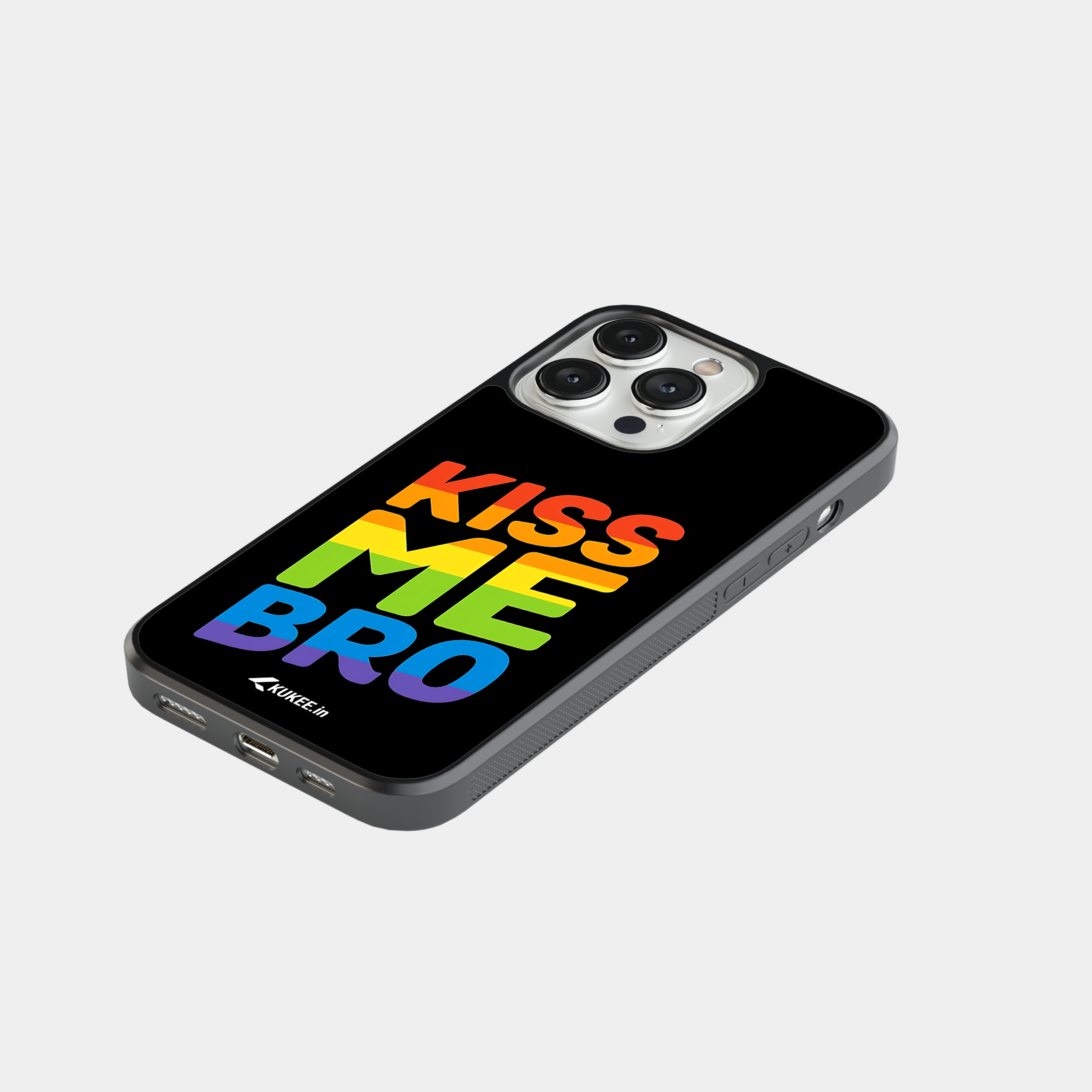 Kiss Me Bro - Bold Rainbow Statement Mobile Cover