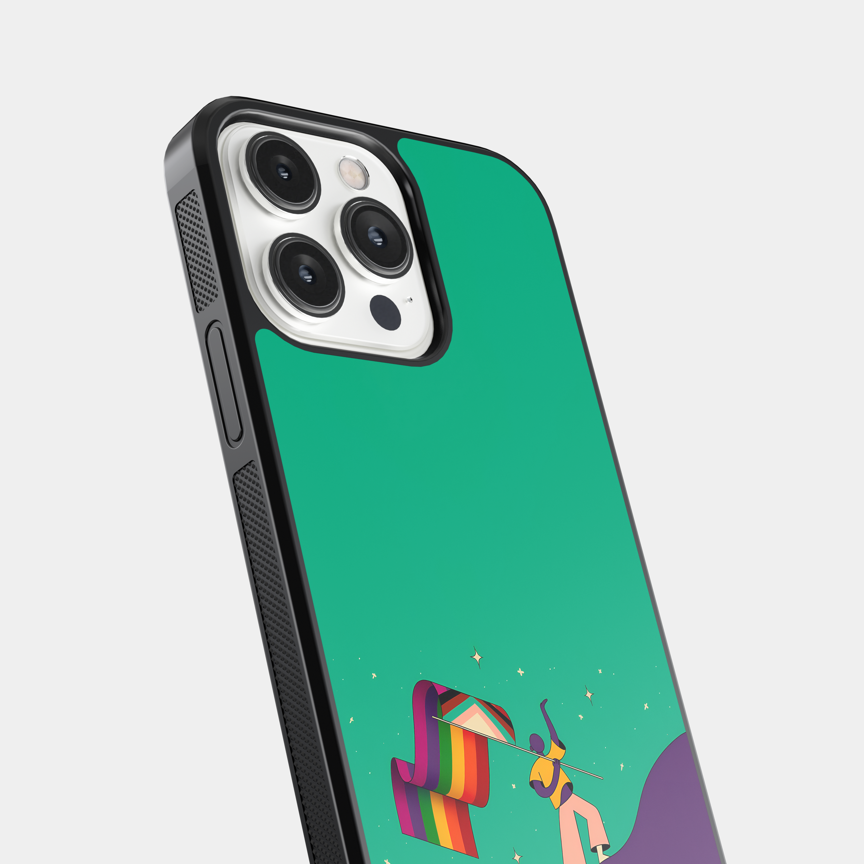 Equality and Progress Rainbow Flag Mobile Cover - LGBTQ