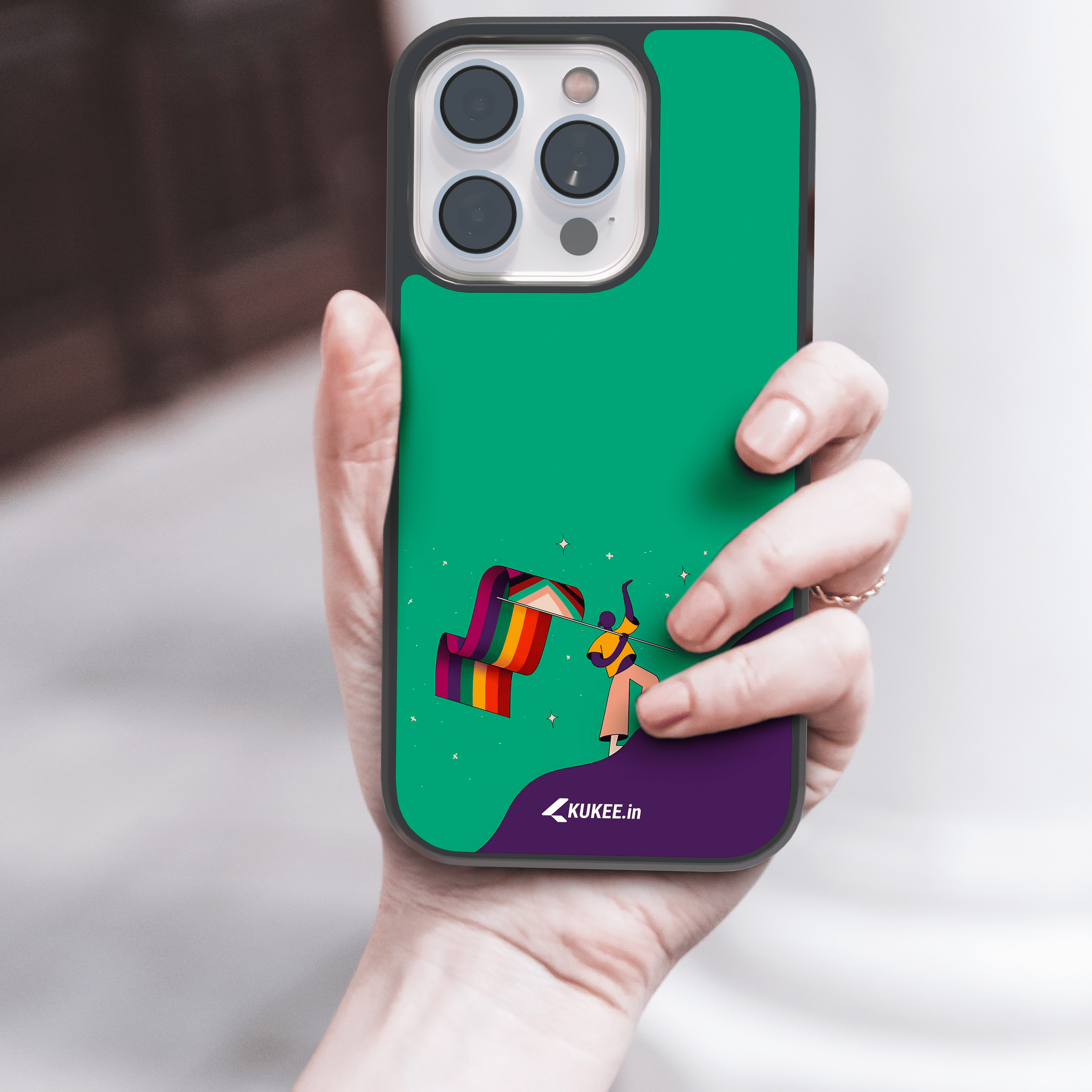 Equality and Progress Rainbow Flag Mobile Cover - LGBTQ