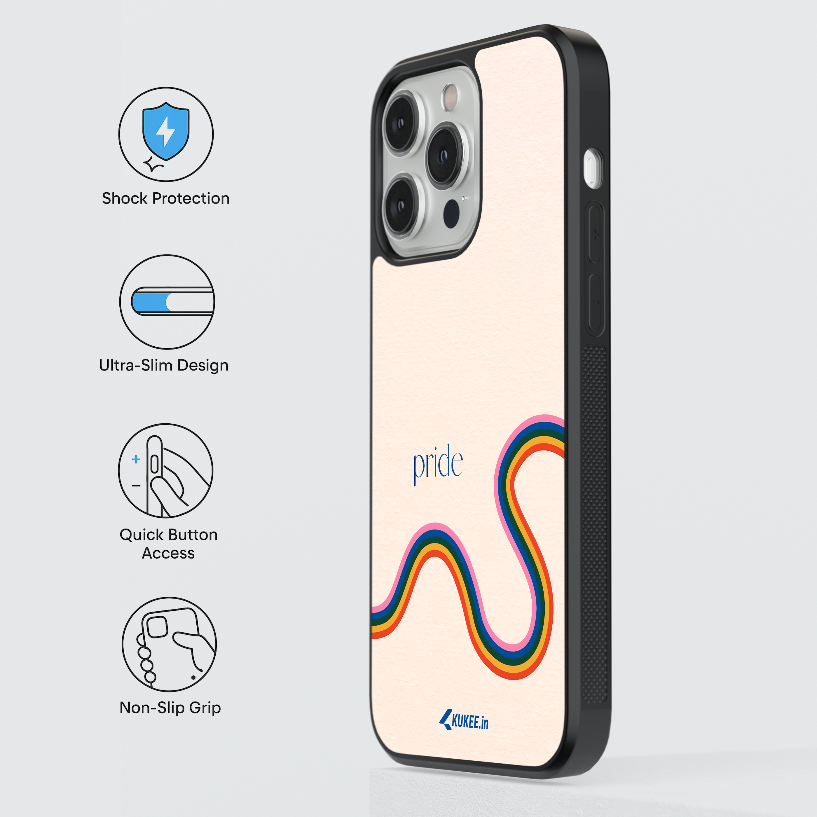 Minimalist Pride Mobile Cover - Rainbow Stripe Design