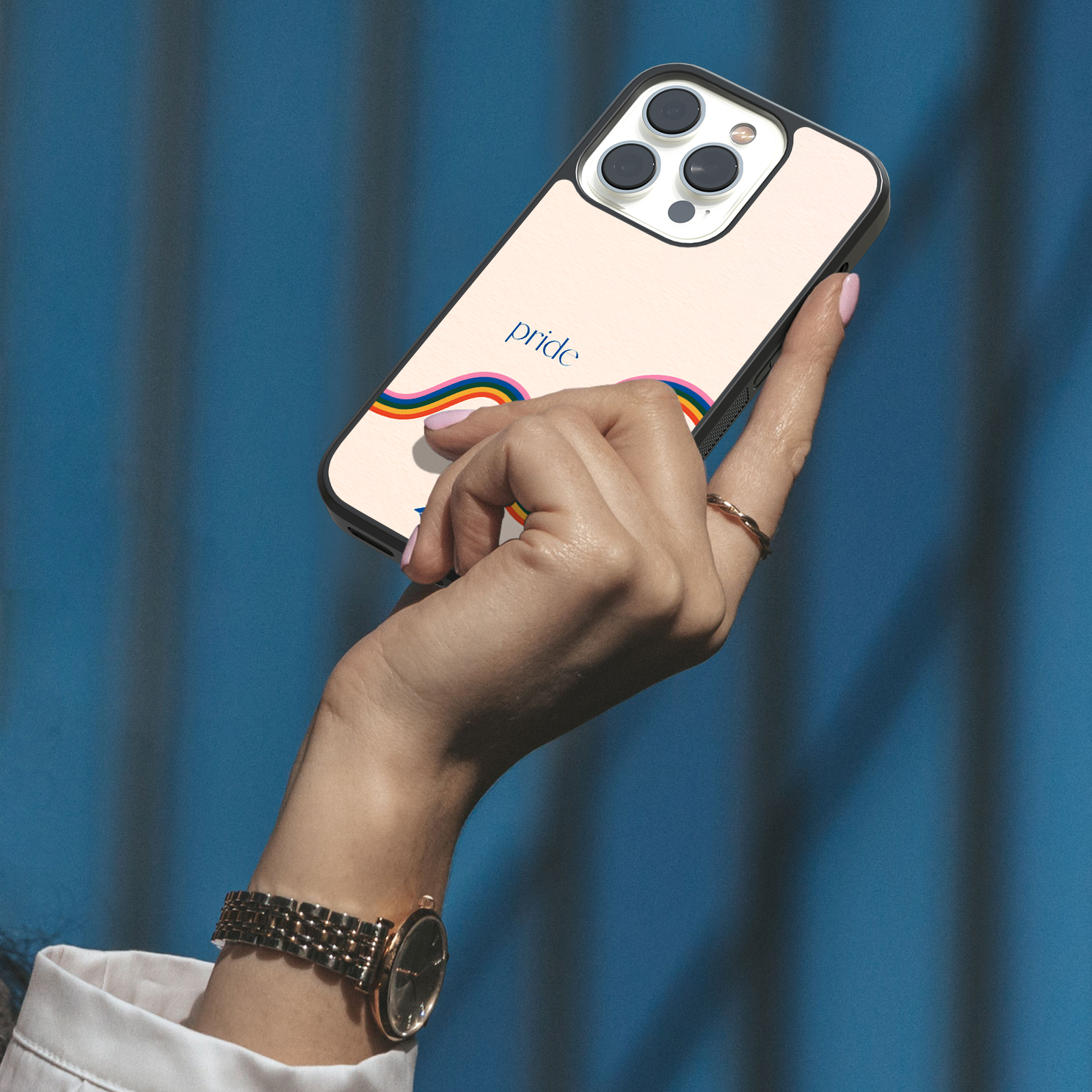 Minimalist Pride Mobile Cover - Rainbow Stripe Design