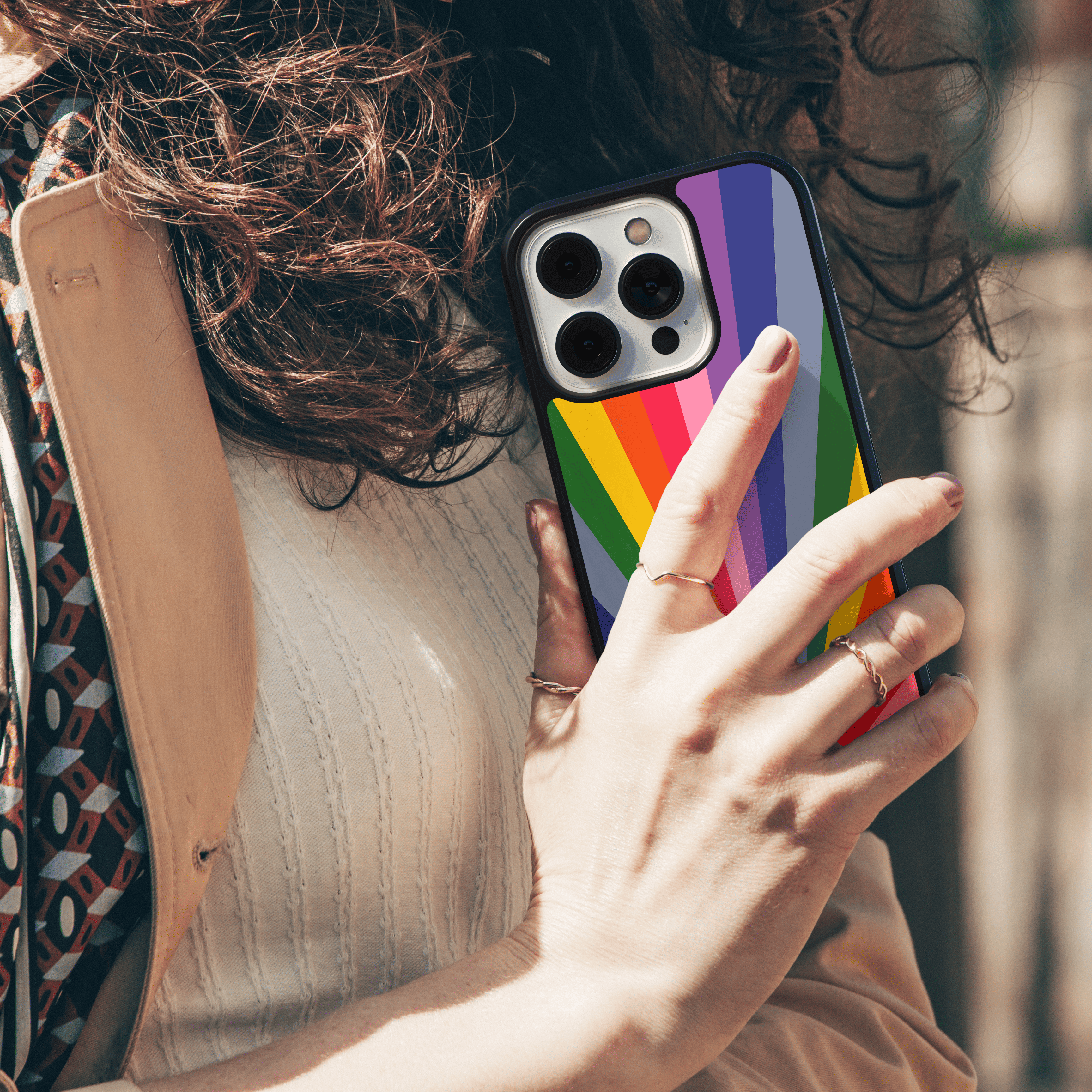 Radiating Rainbow Pride Mobile Case - LGBTQ+ Spectrum
