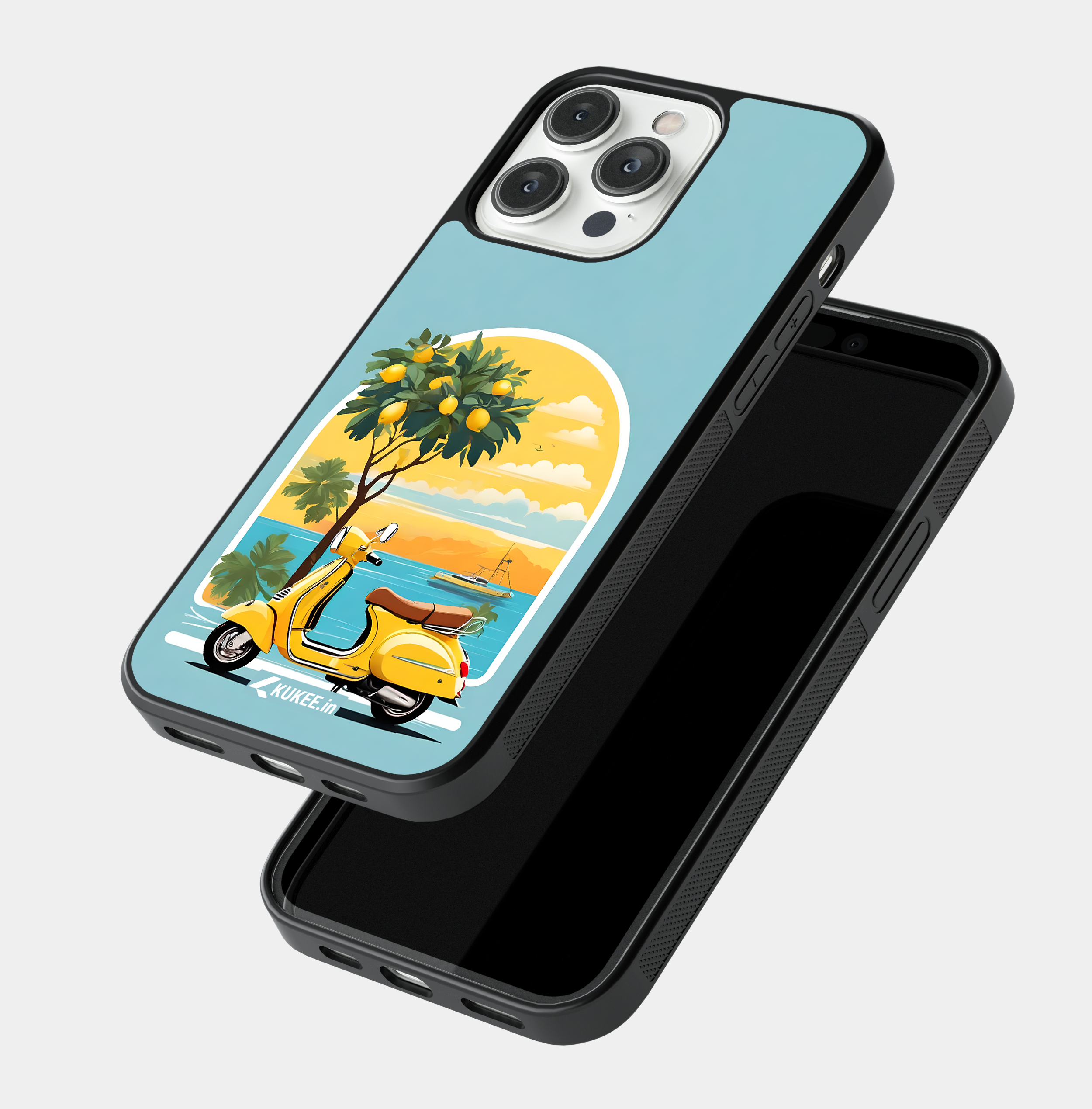 Vintage Vespa Mobile Cover with Lemon Tree Scene