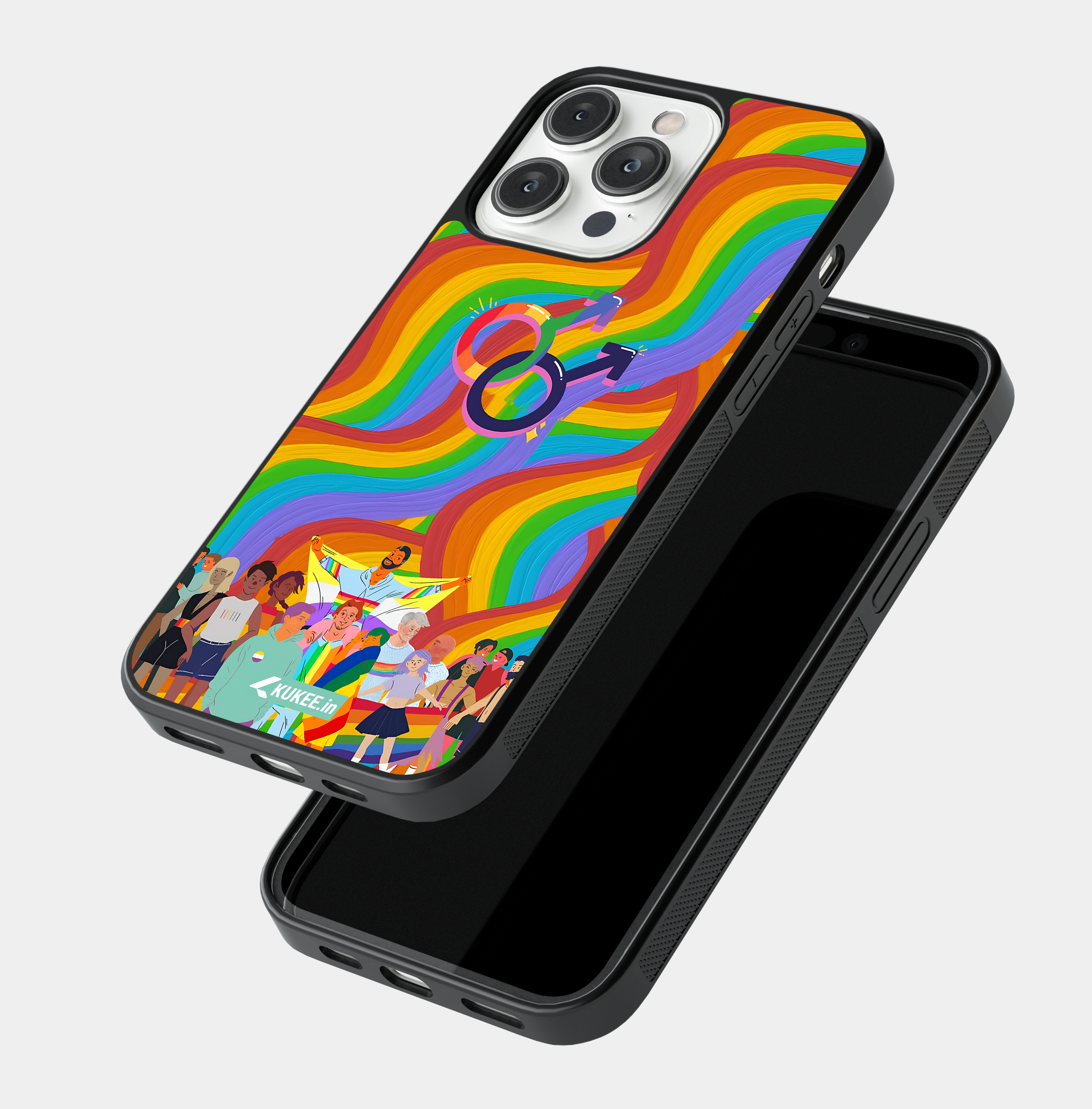 Rainbow Waves Pride Mobile Case - LGBTQ+ Equality
