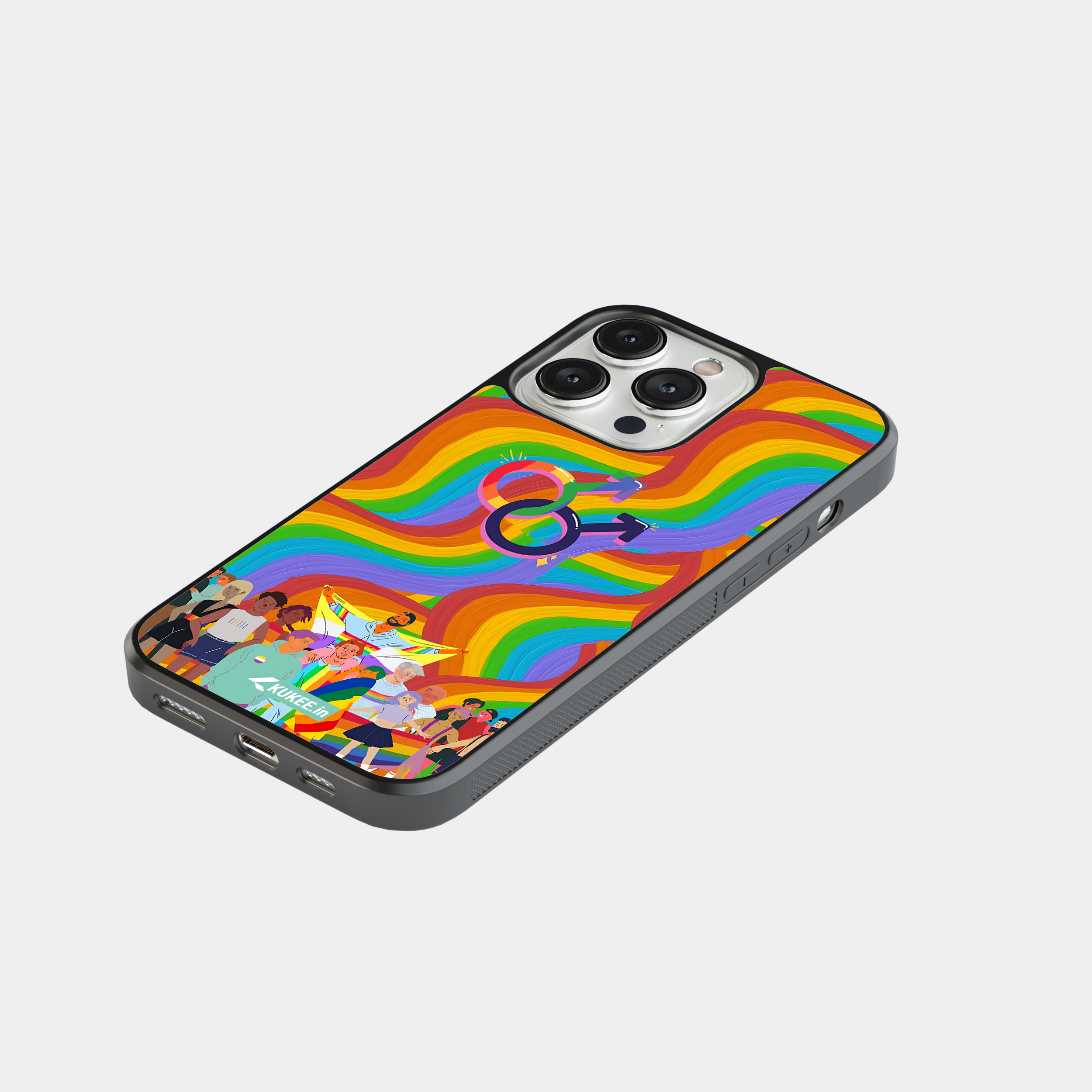 Rainbow Waves Pride Mobile Case - LGBTQ+ Equality
