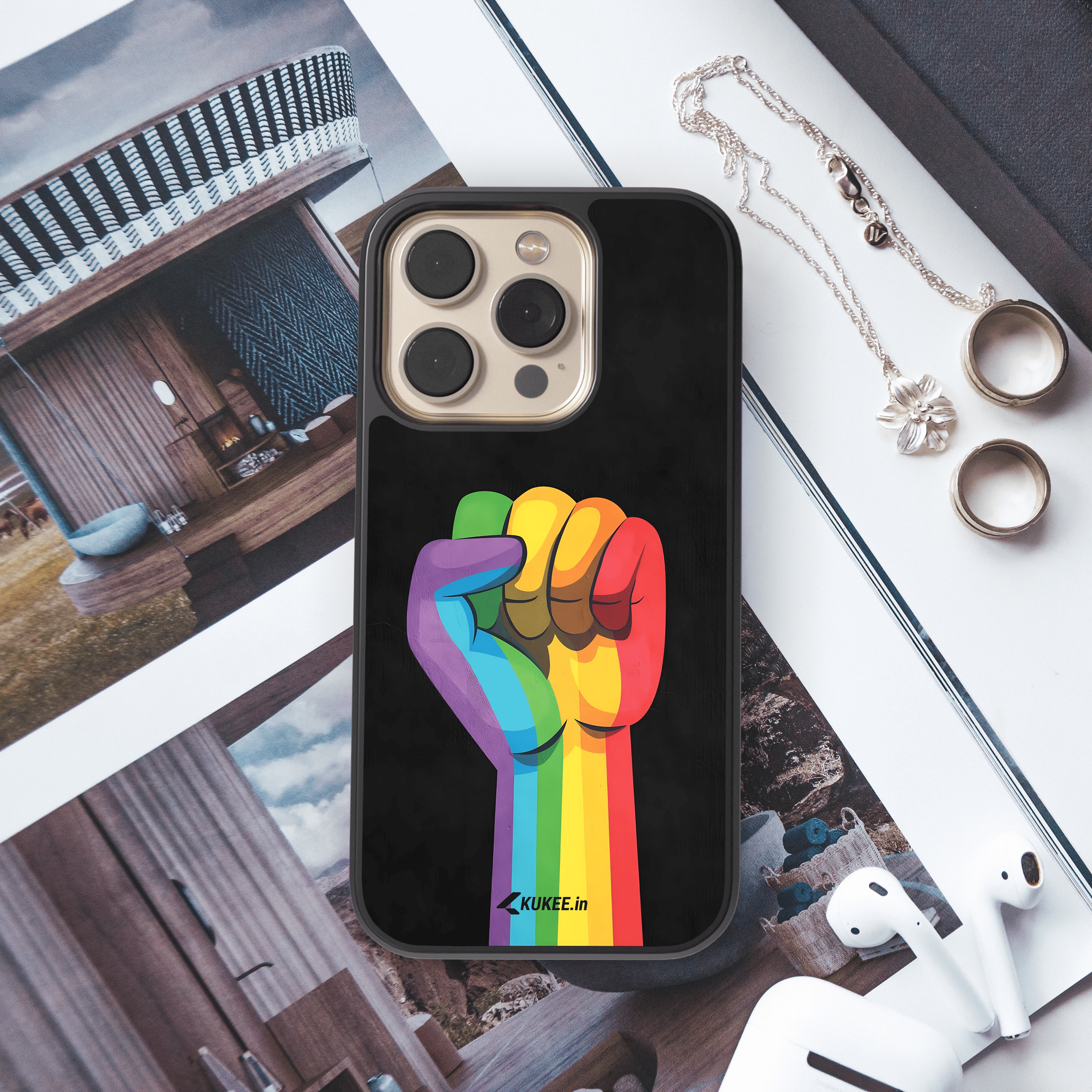 Rainbow Fist Pride Mobile Case - LGBTQ+ Rights Symbol