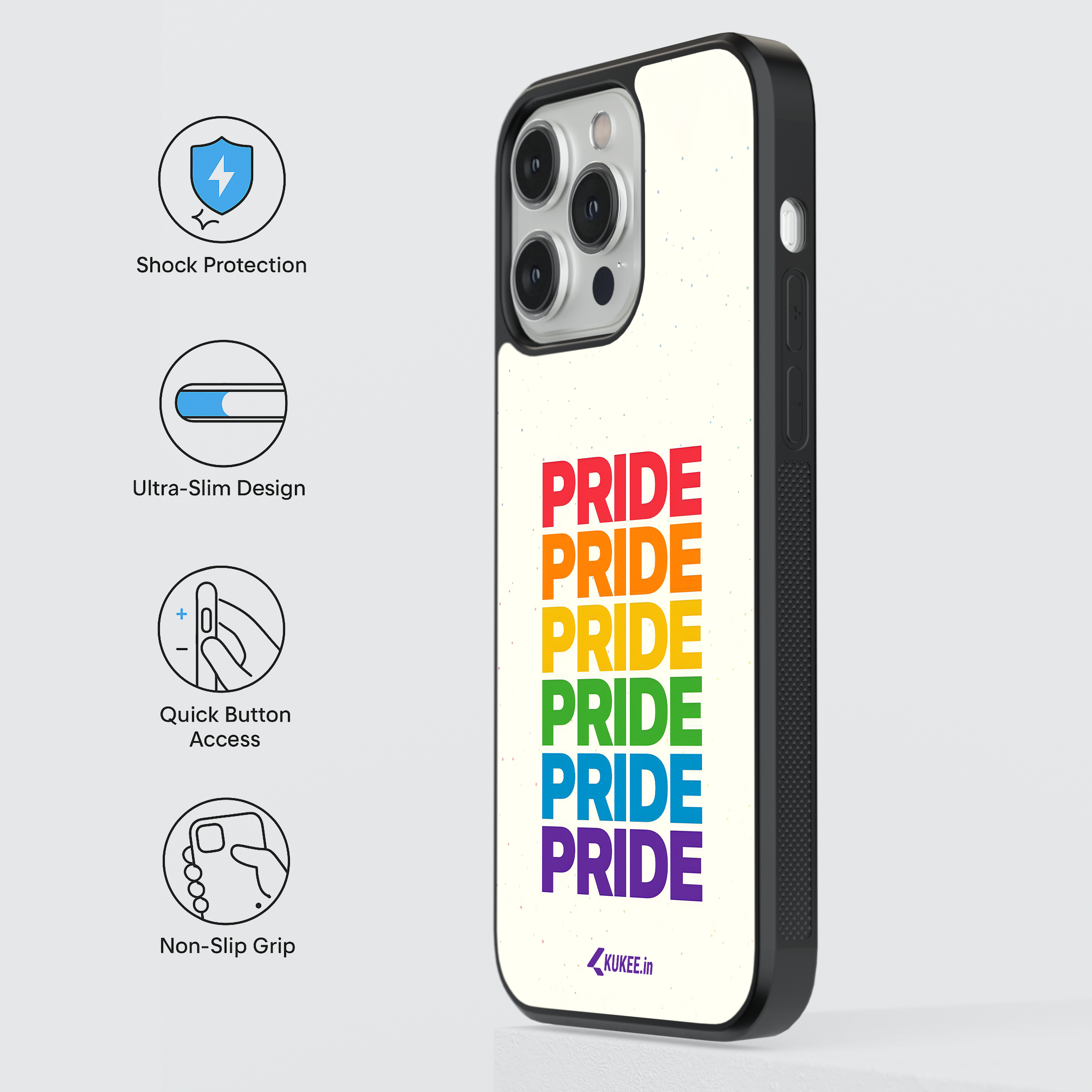Repeated "PRIDE" Rainbow Mobile Case