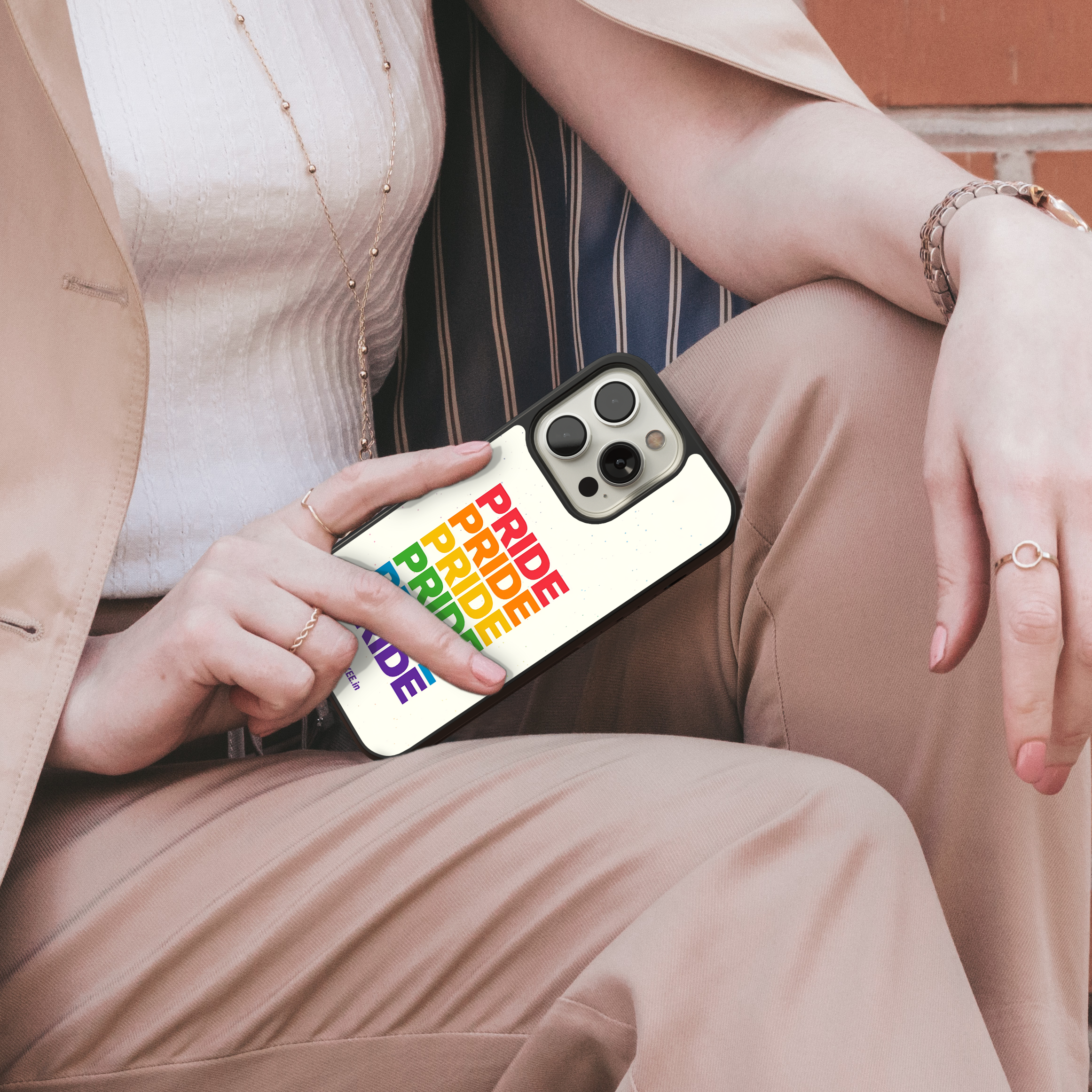 Repeated "PRIDE" Rainbow Mobile Case