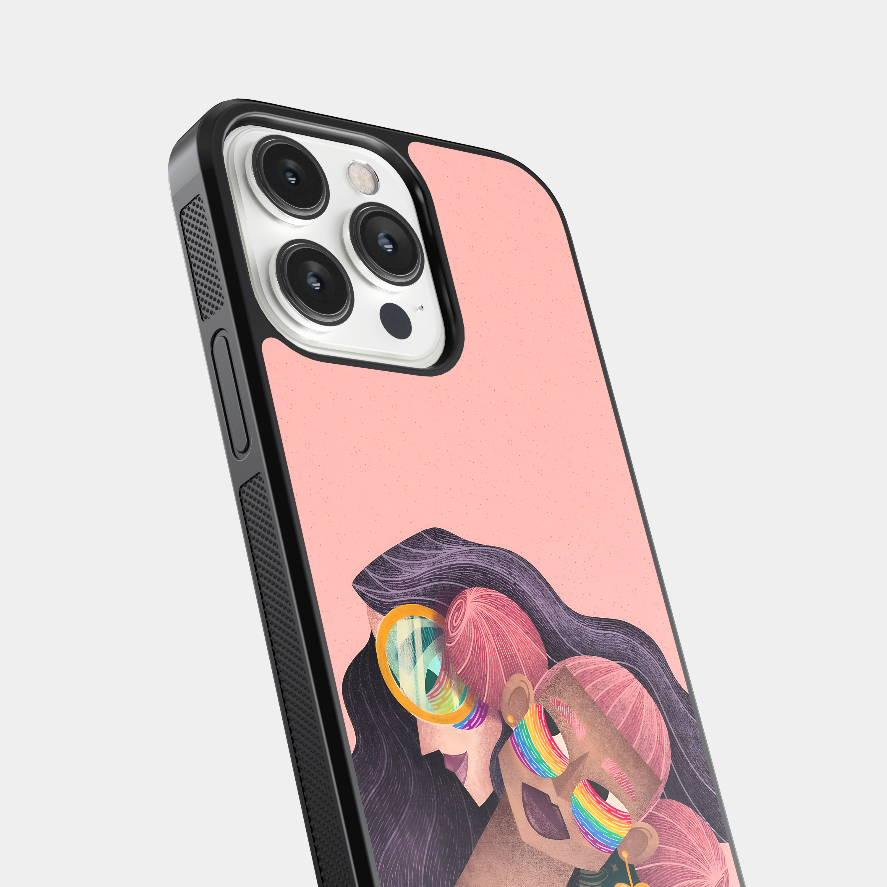 Embracing Rainbow Pride Mobile Case - LGBTQ+ Love