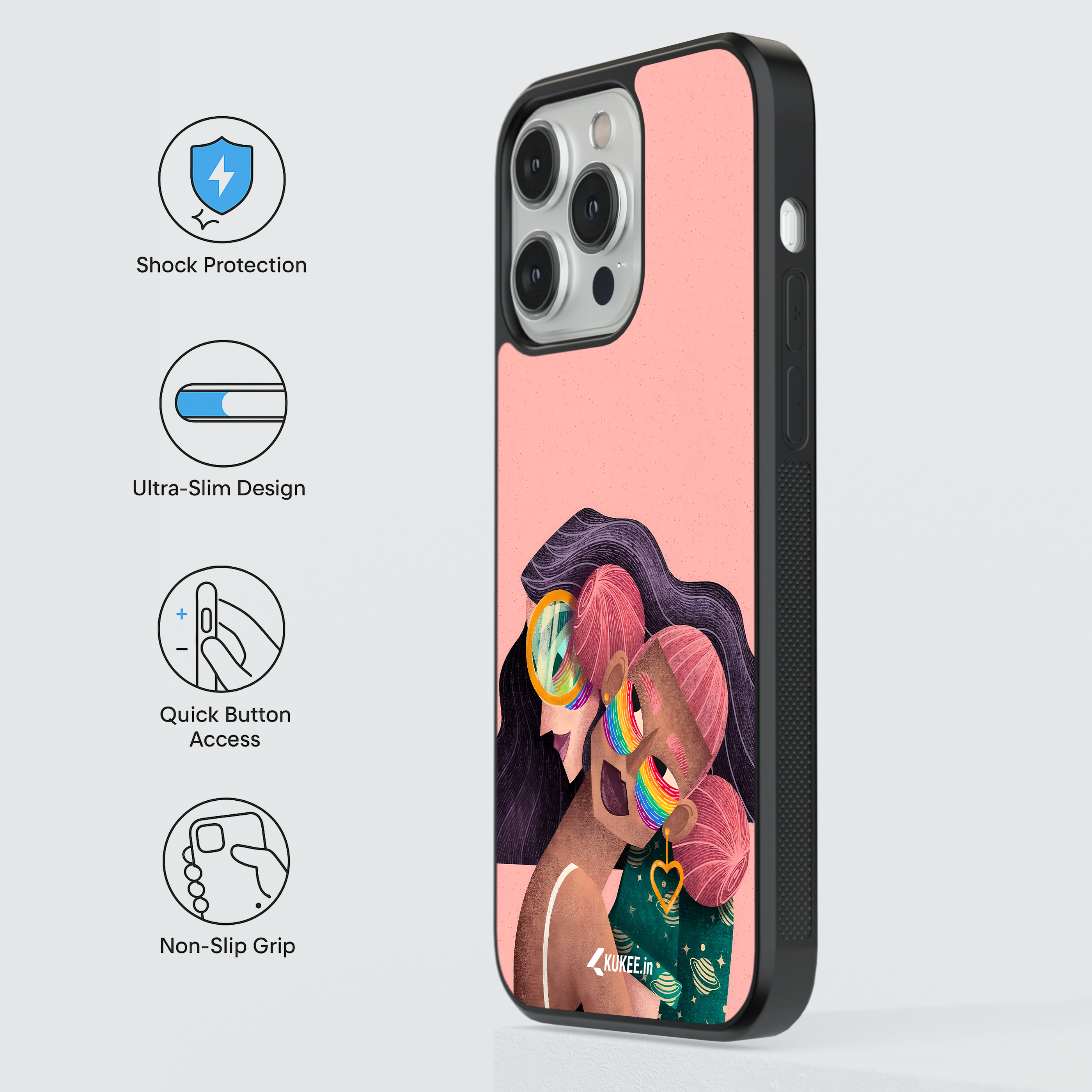 Embracing Rainbow Pride Mobile Case - LGBTQ+ Love