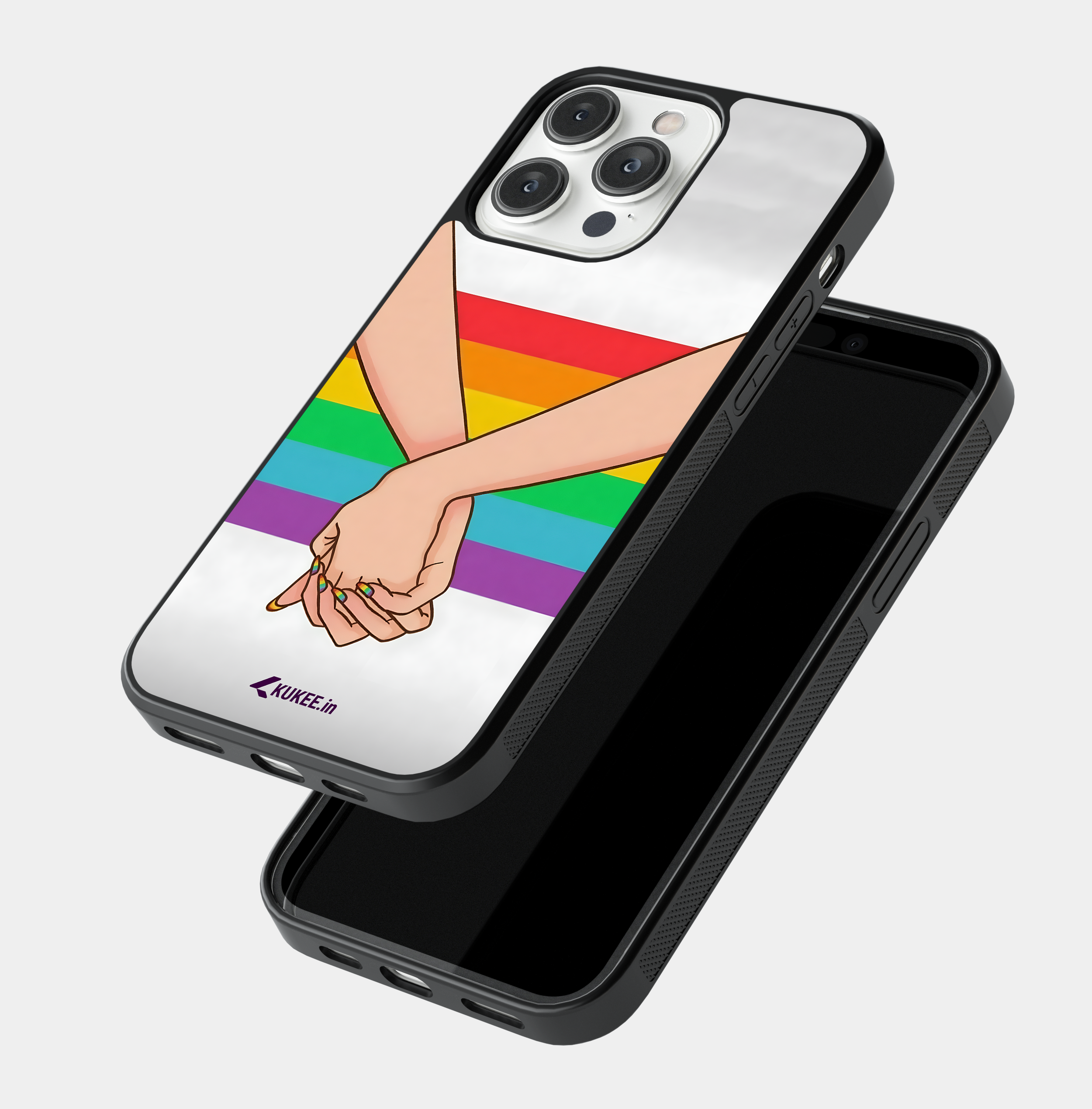 Holding Hands Rainbow Pride Mobile Case - Love and Connection