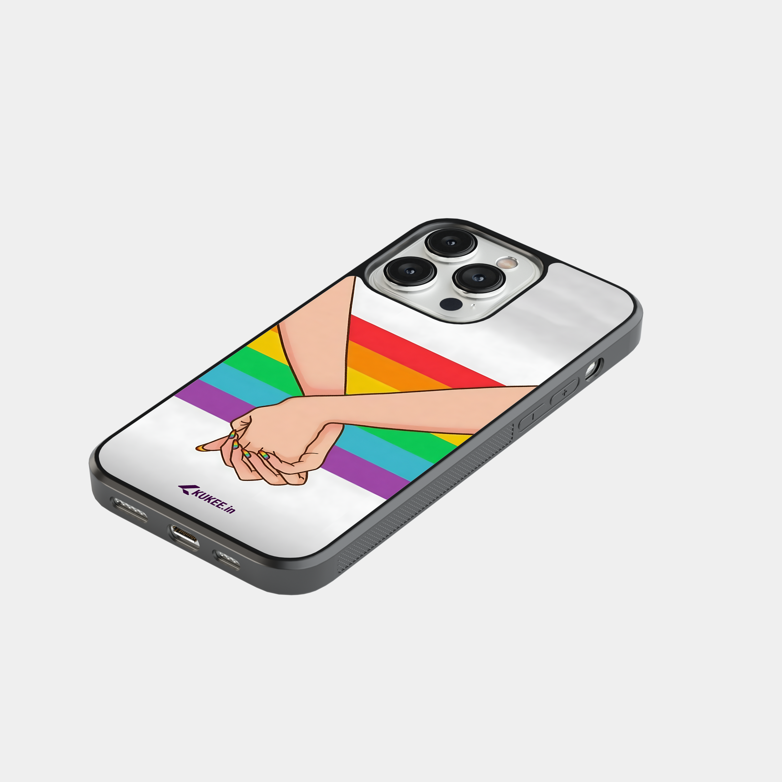 Holding Hands Rainbow Pride Mobile Case - Love and Connection