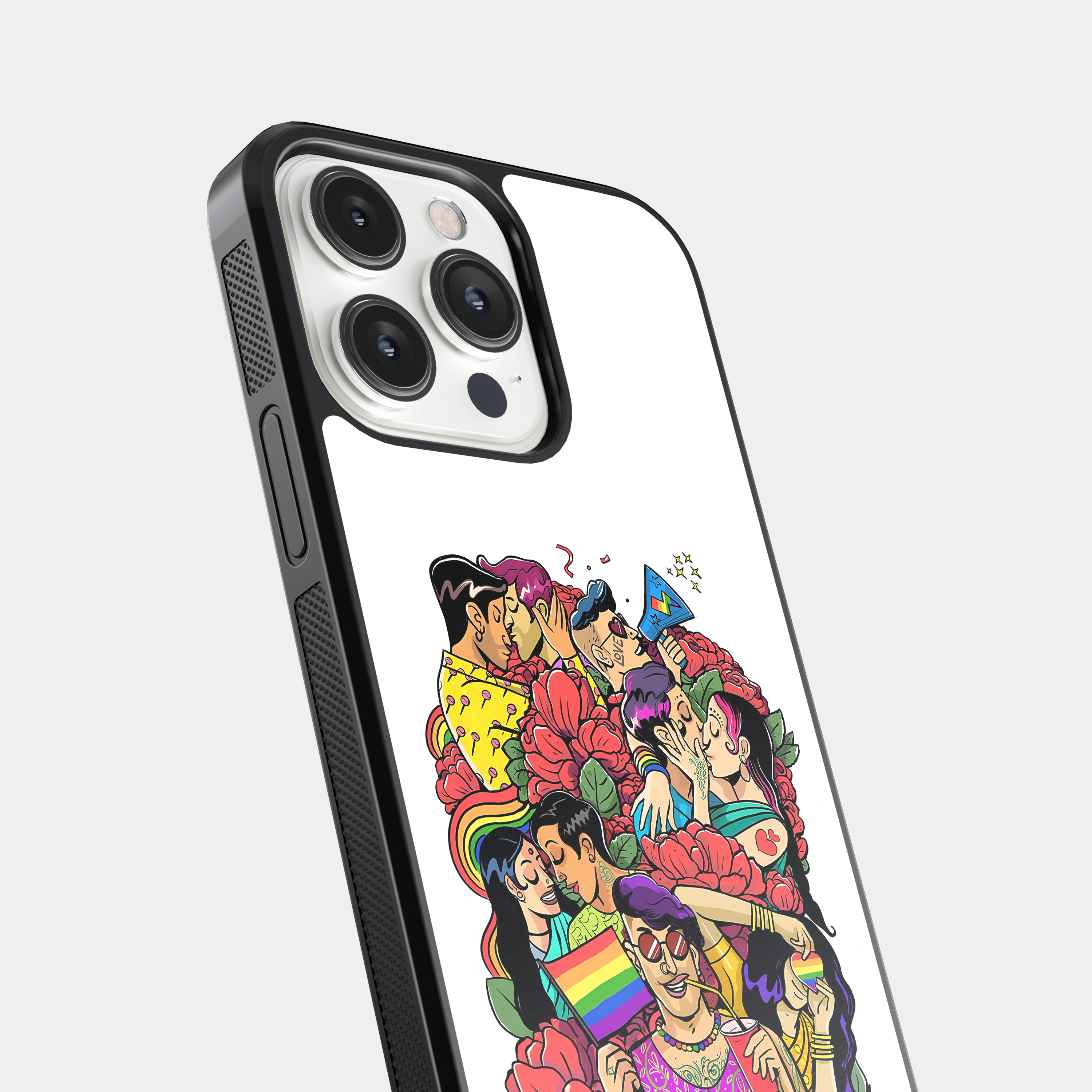 Pride Month Couples and Rainbows Mobile Cover - Love Wins