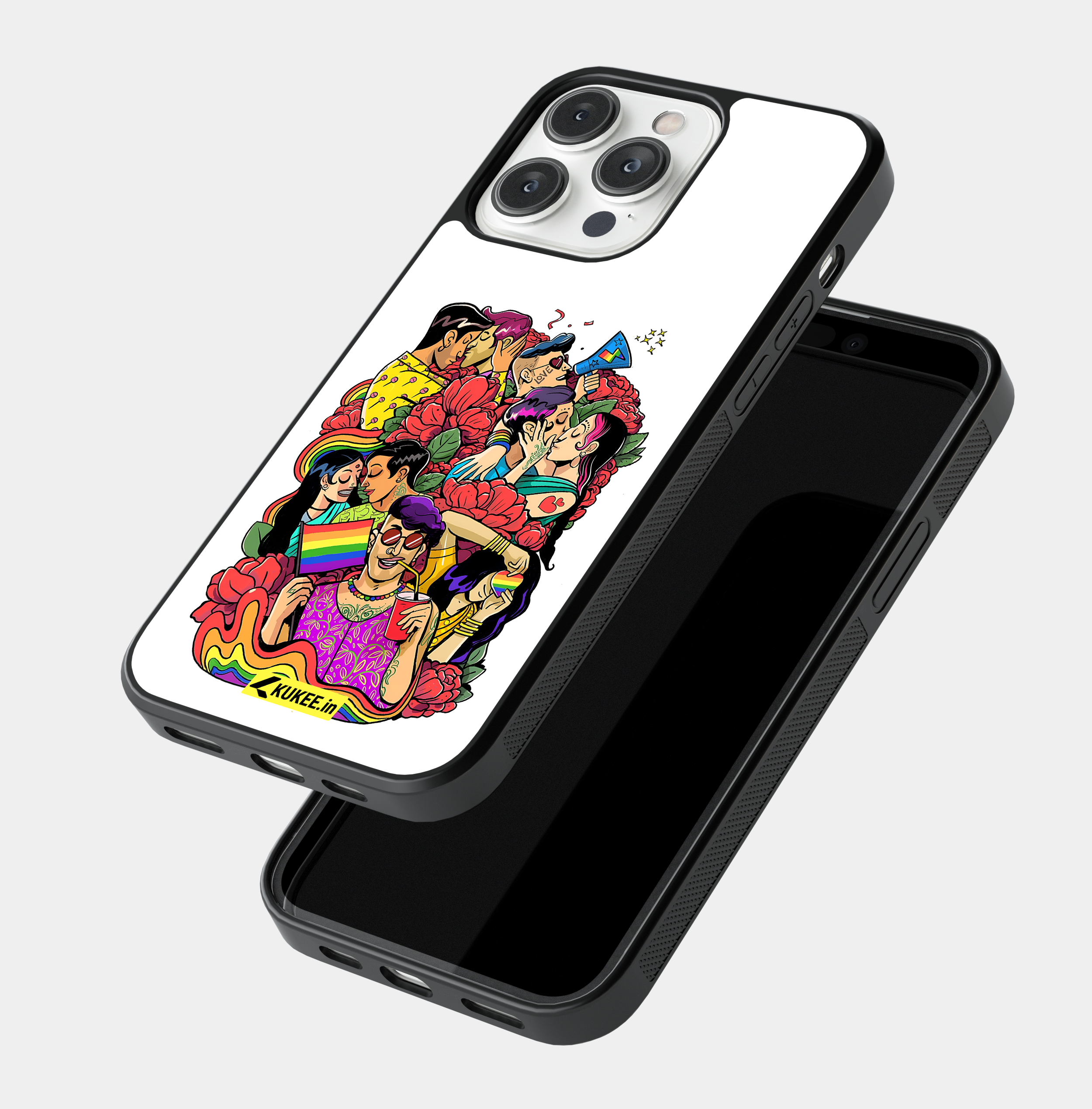 Pride Month Couples and Rainbows Mobile Cover - Love Wins