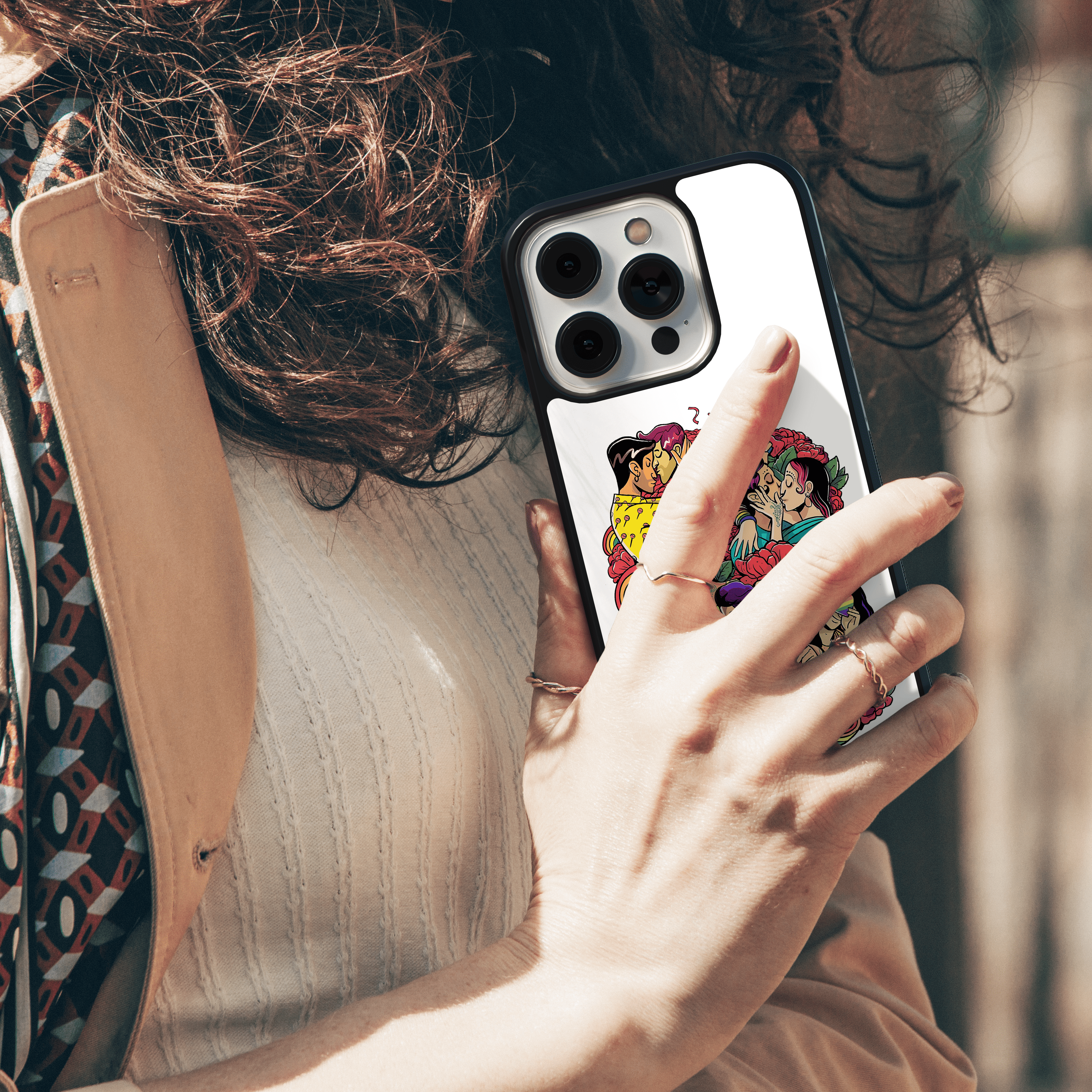 Pride Month Couples and Rainbows Mobile Cover - Love Wins