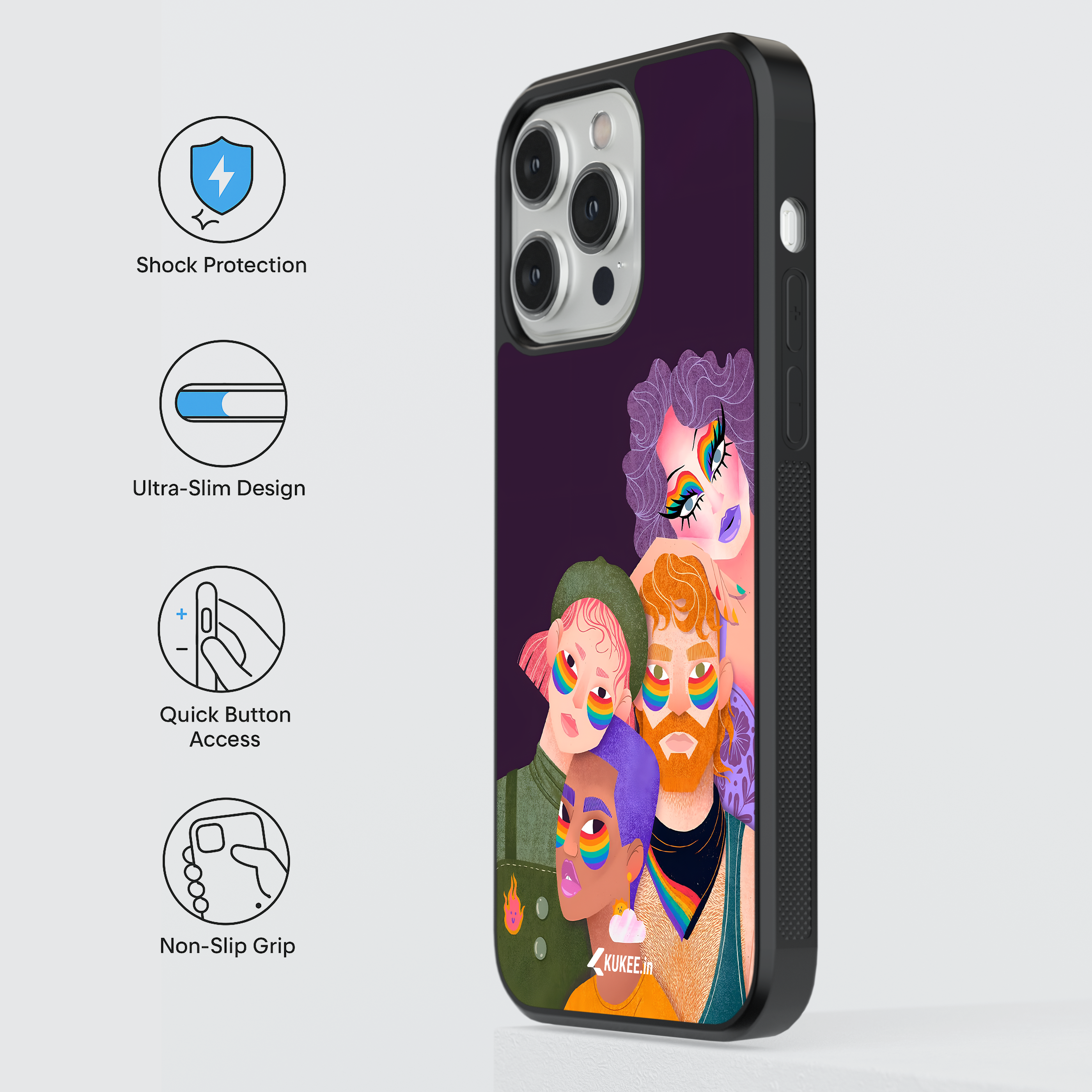 Rainbow Makeup Pride Mobile Case - LGBTQ+ Group Portrait