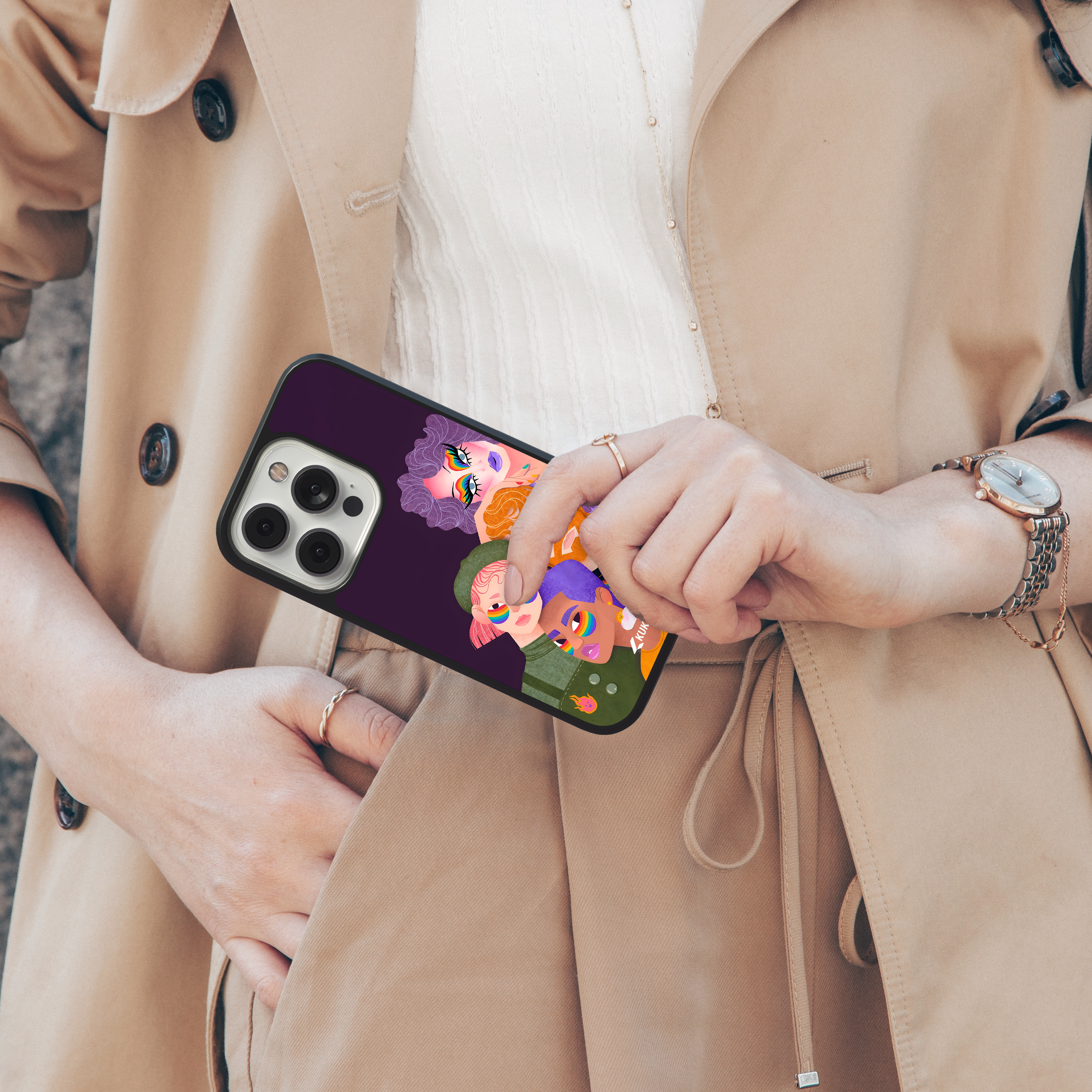 Rainbow Makeup Pride Mobile Case - LGBTQ+ Group Portrait