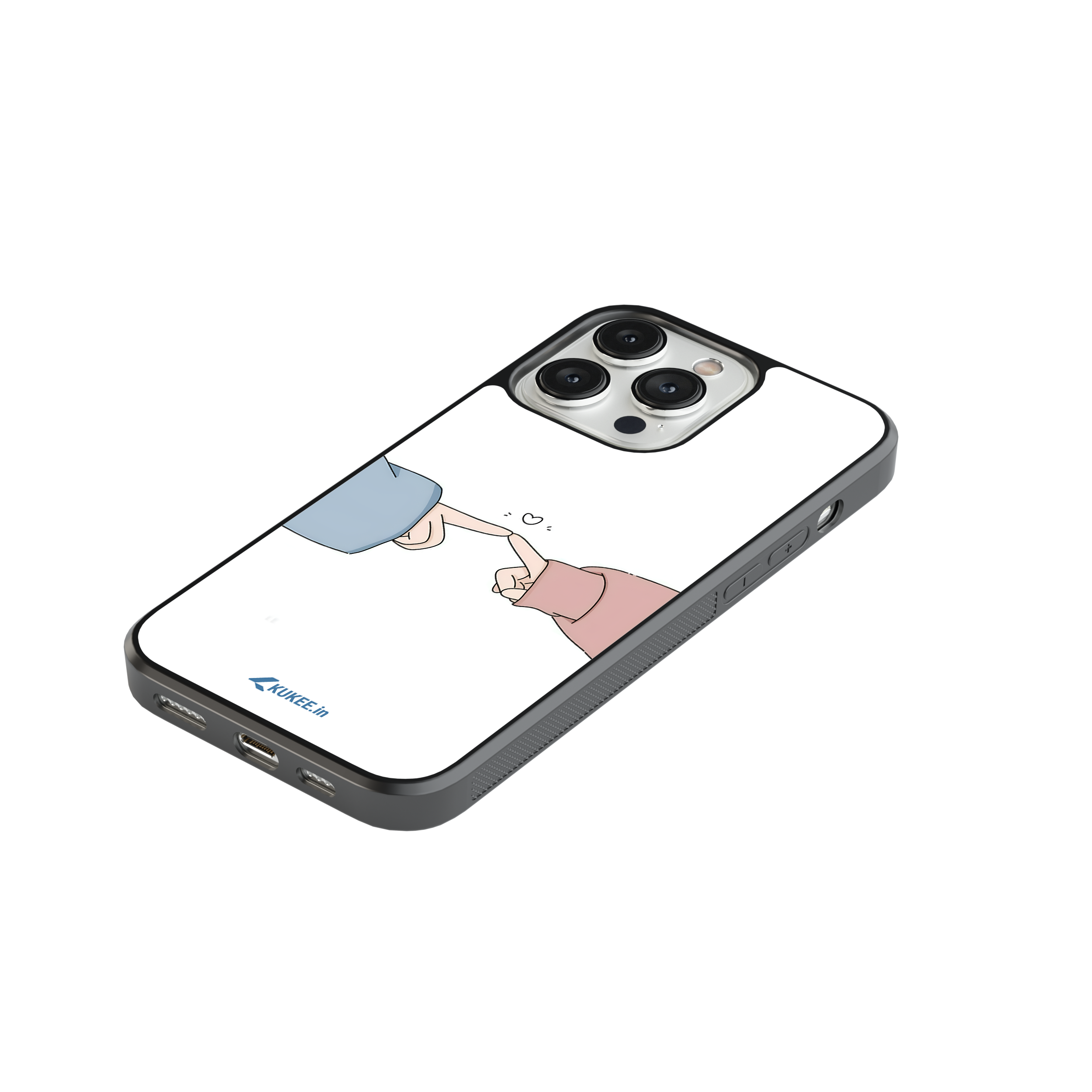 Touching Fingers Heart Mobile Case - Simple Love Connection