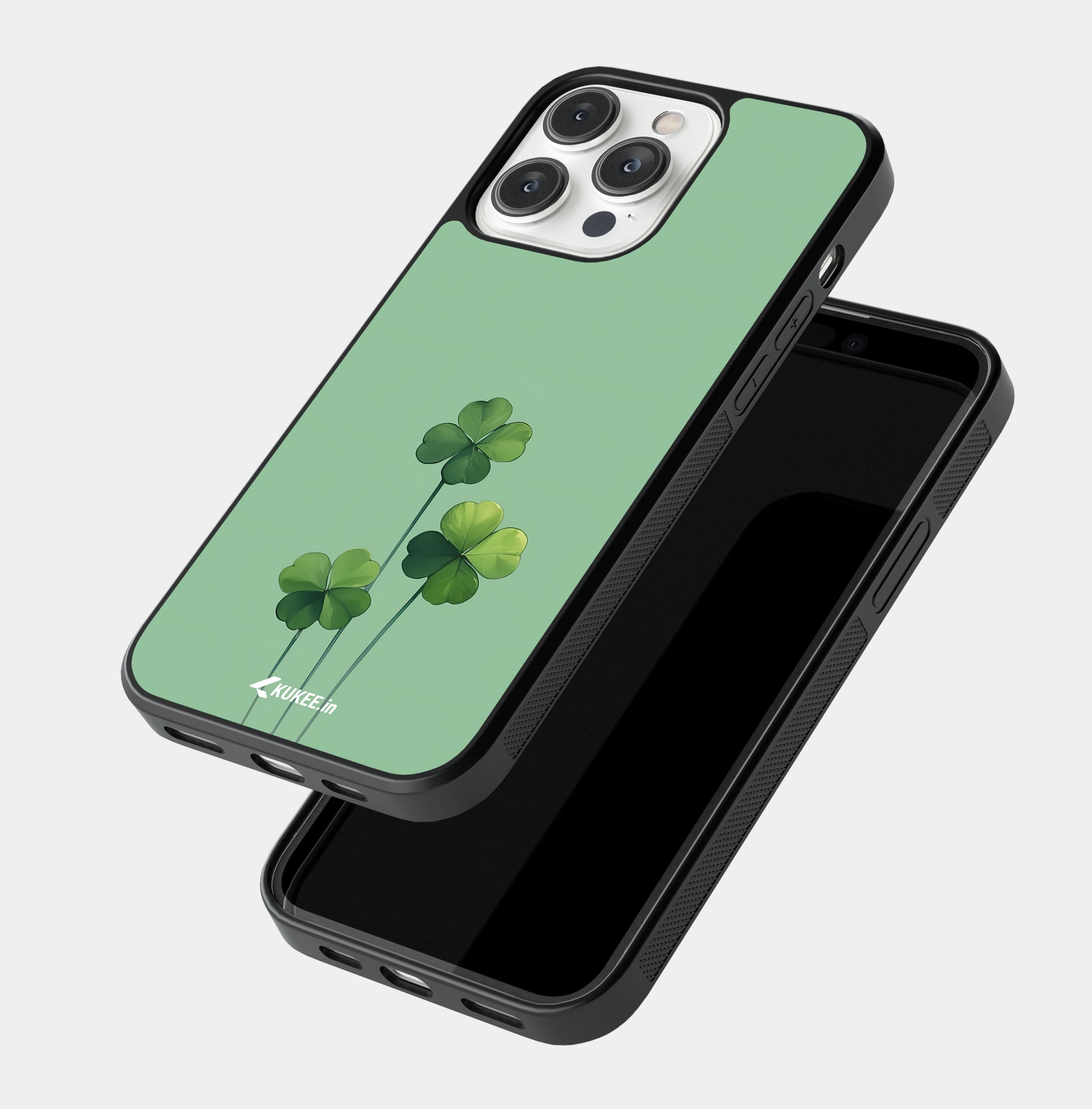 Good Luck -  Three Clover Mobile Cover - Minimalist Nature Art