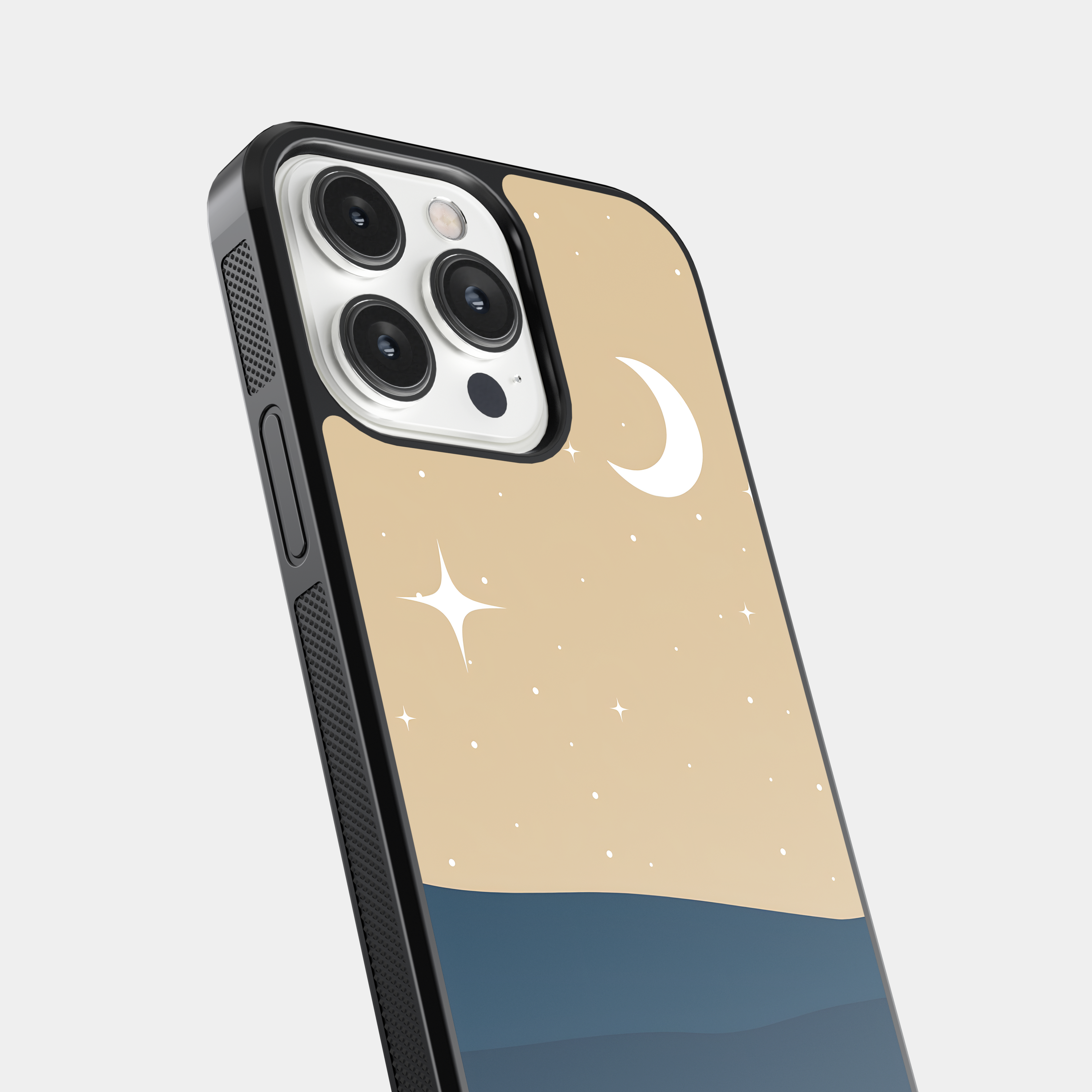 Elegant Celestial Mobile Cover - Simple Moon Art
