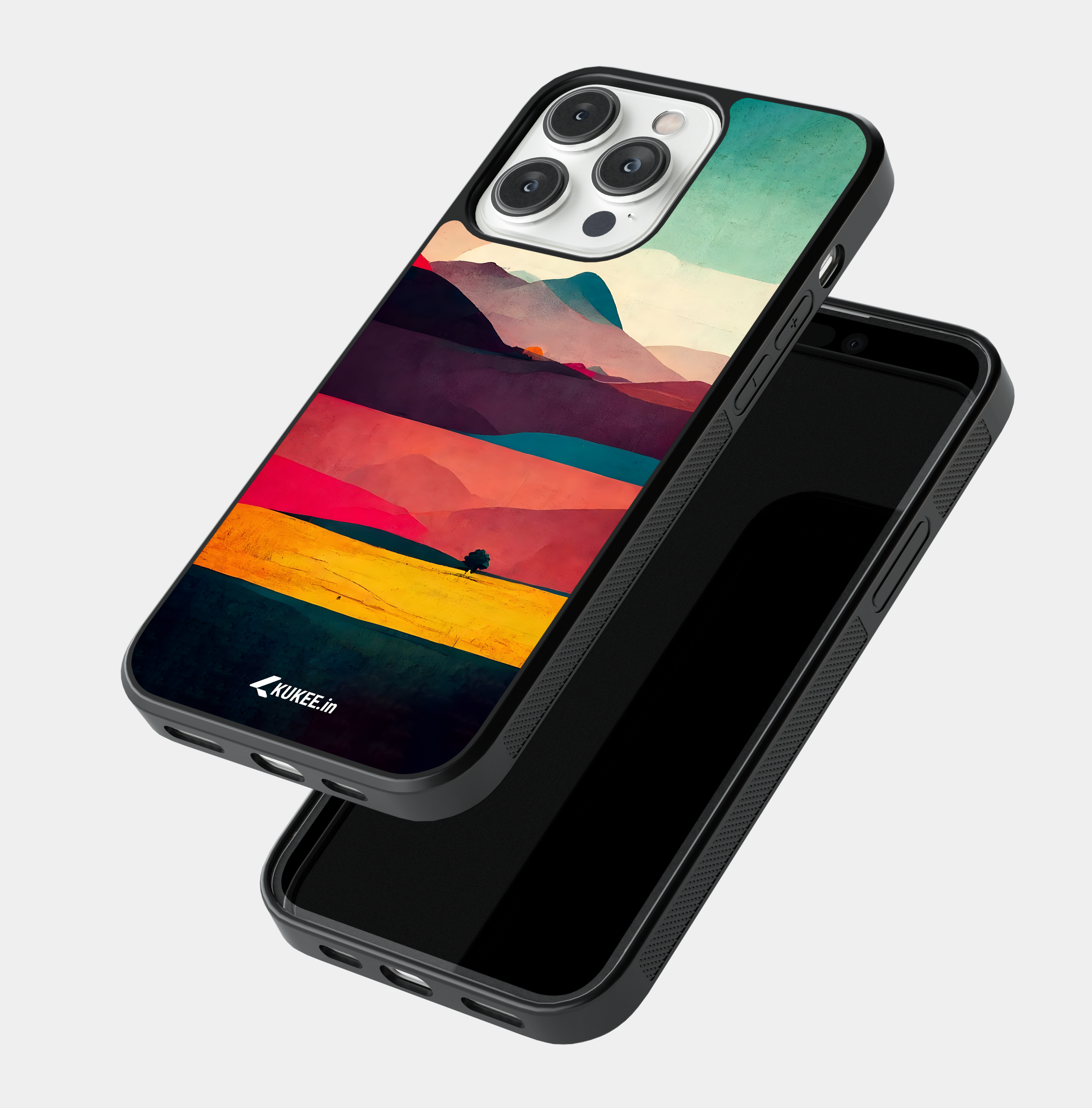 Vibrant Landscape Mobile Cover - Artistic Hills and Fields Design